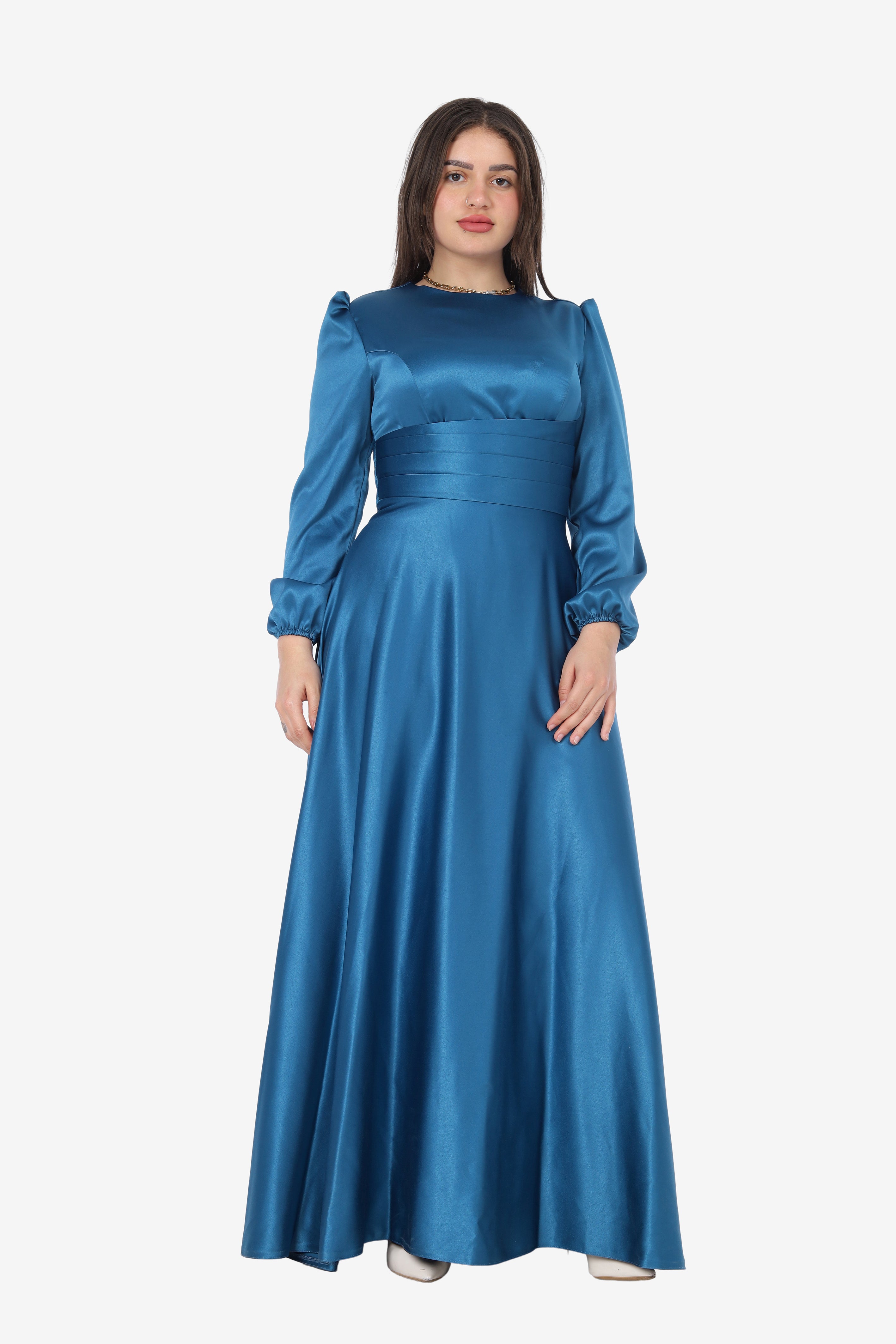 Simple Satin Evening Dress 9411004