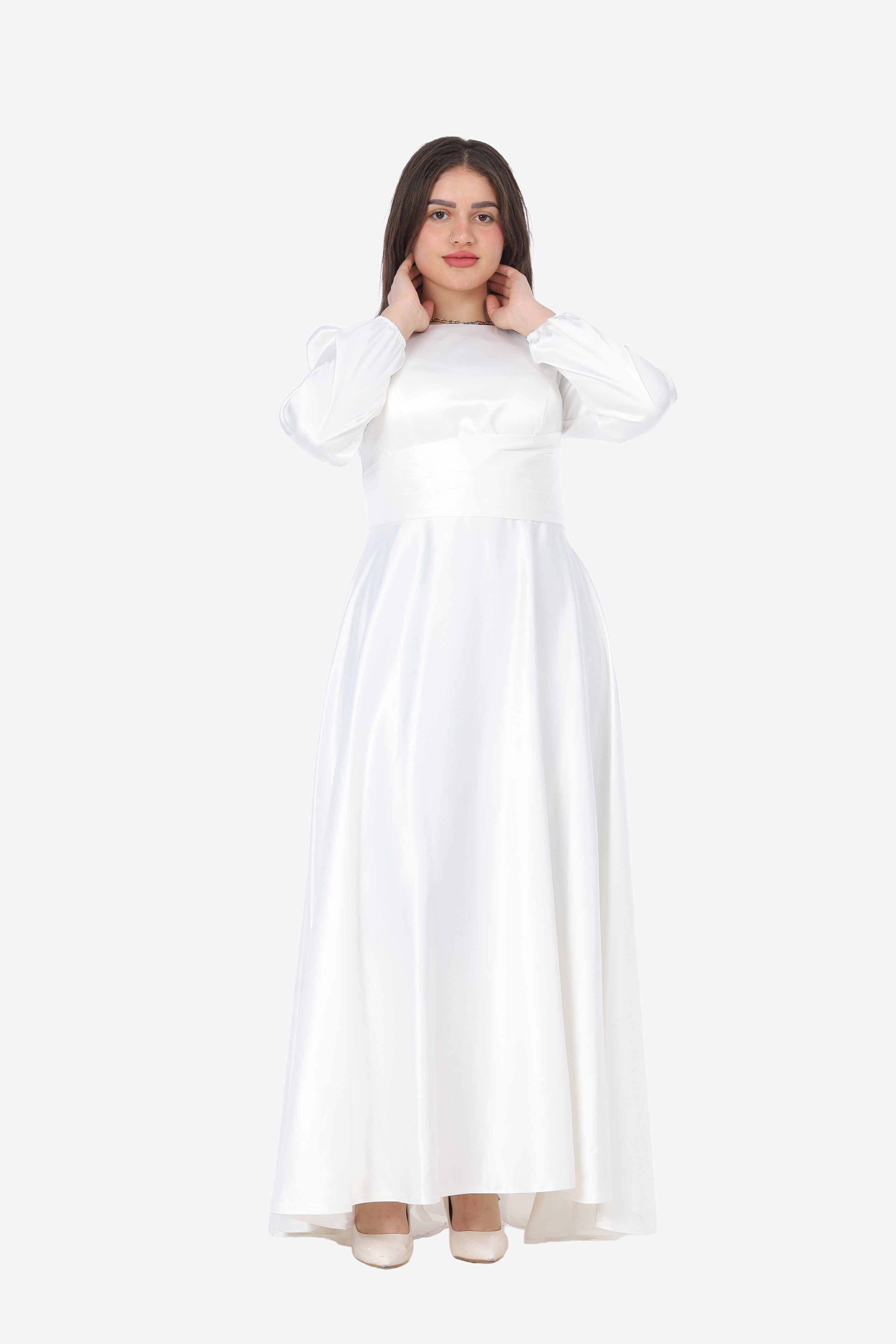 Simple Satin Evening Dress 9411004
