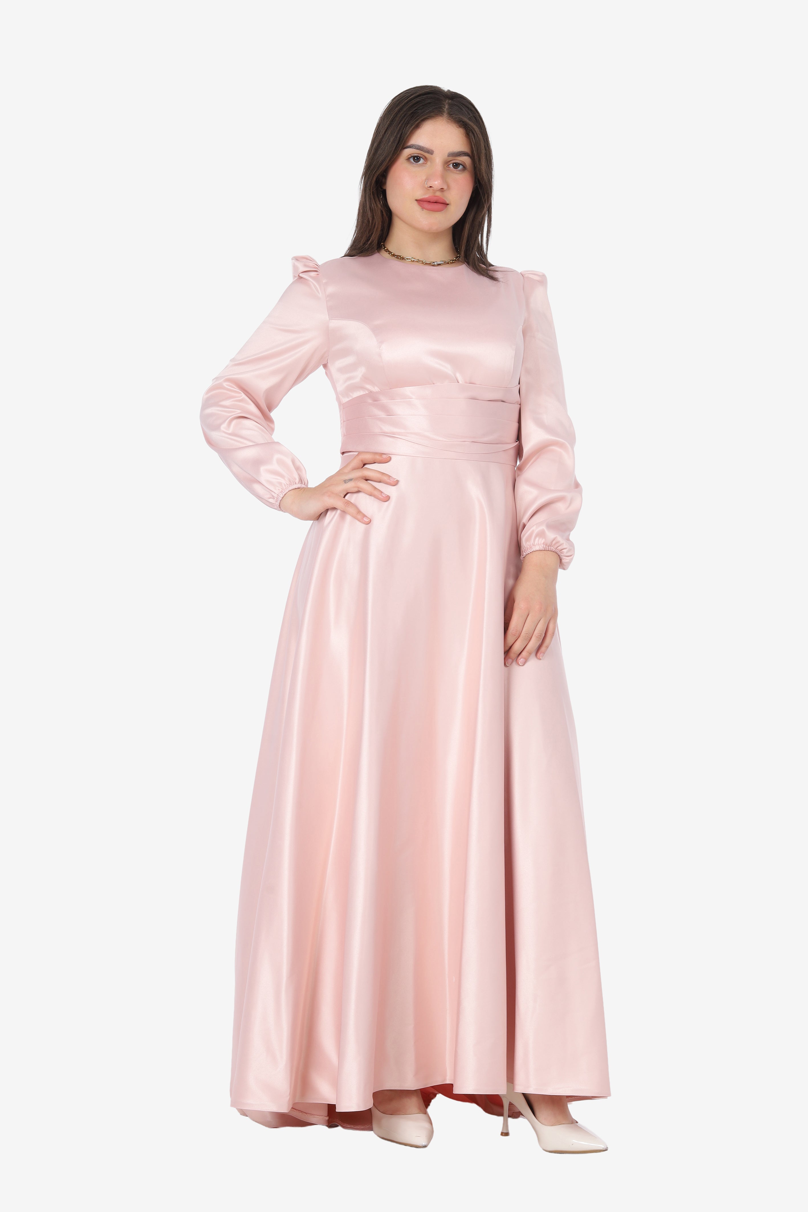 Simple Satin Evening Dress 9411004