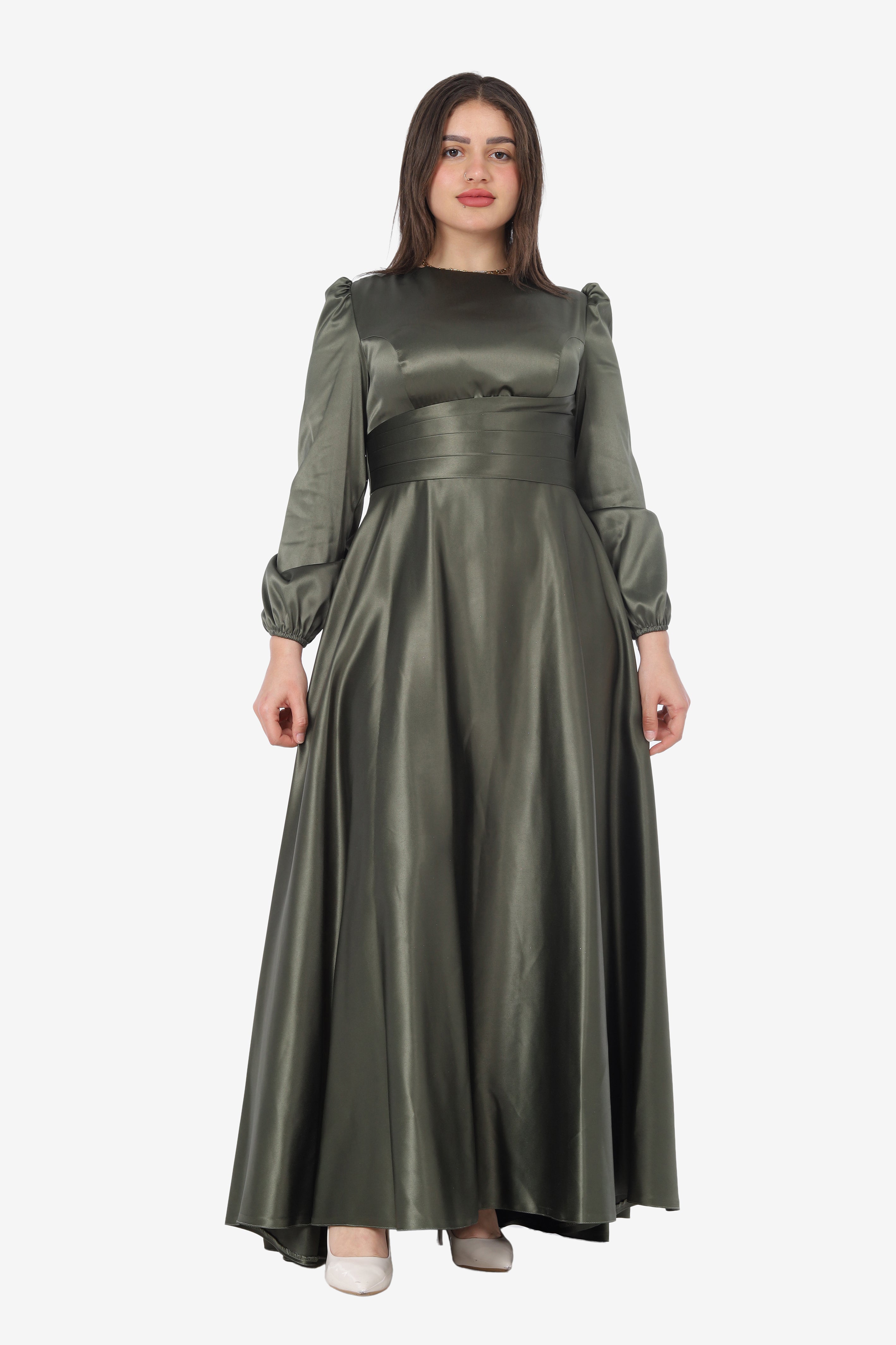 Simple Satin Evening Dress 9411004