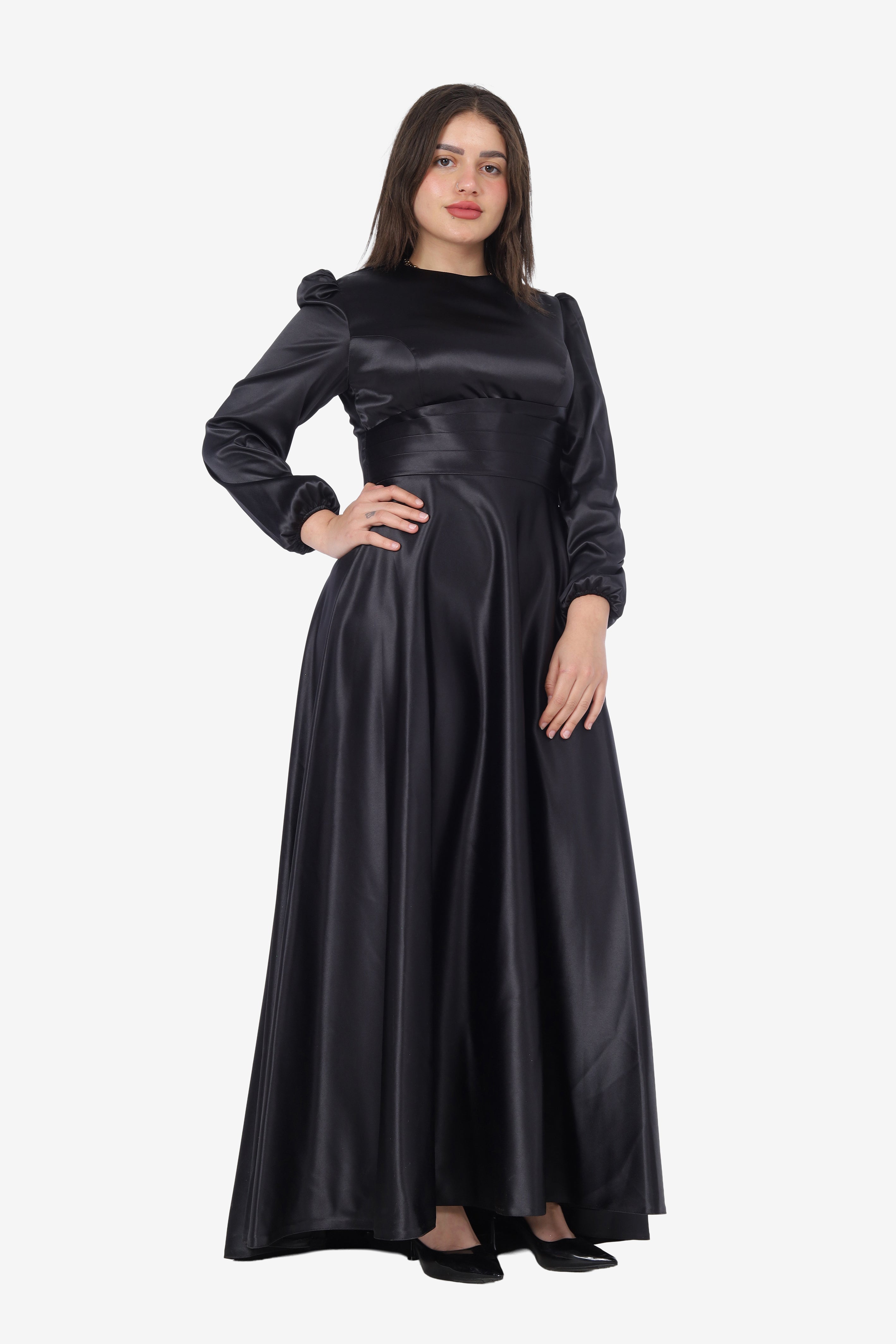 Simple Satin Evening Dress 9411004