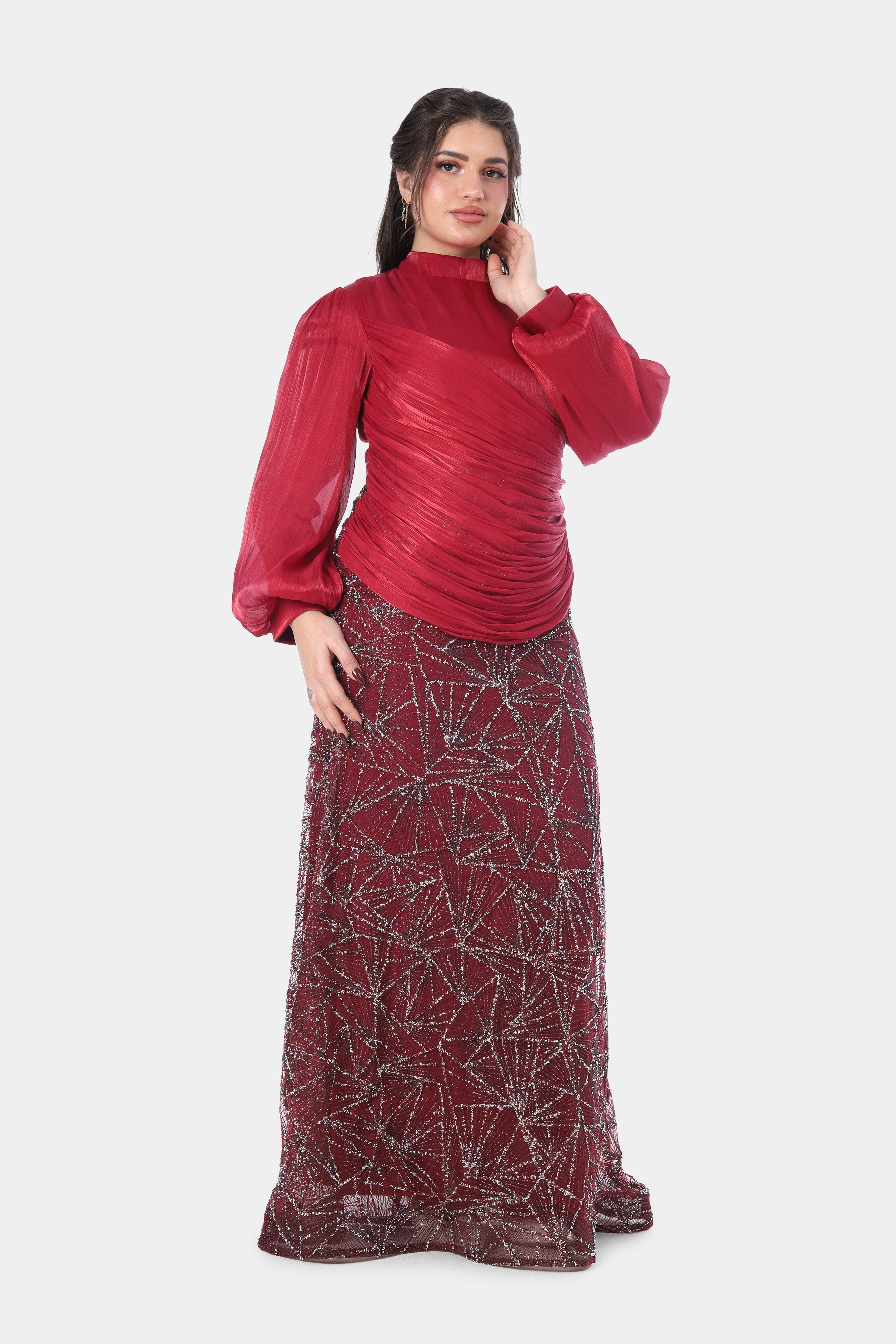 Elegant Embellished Maxi Evening Dress 941710