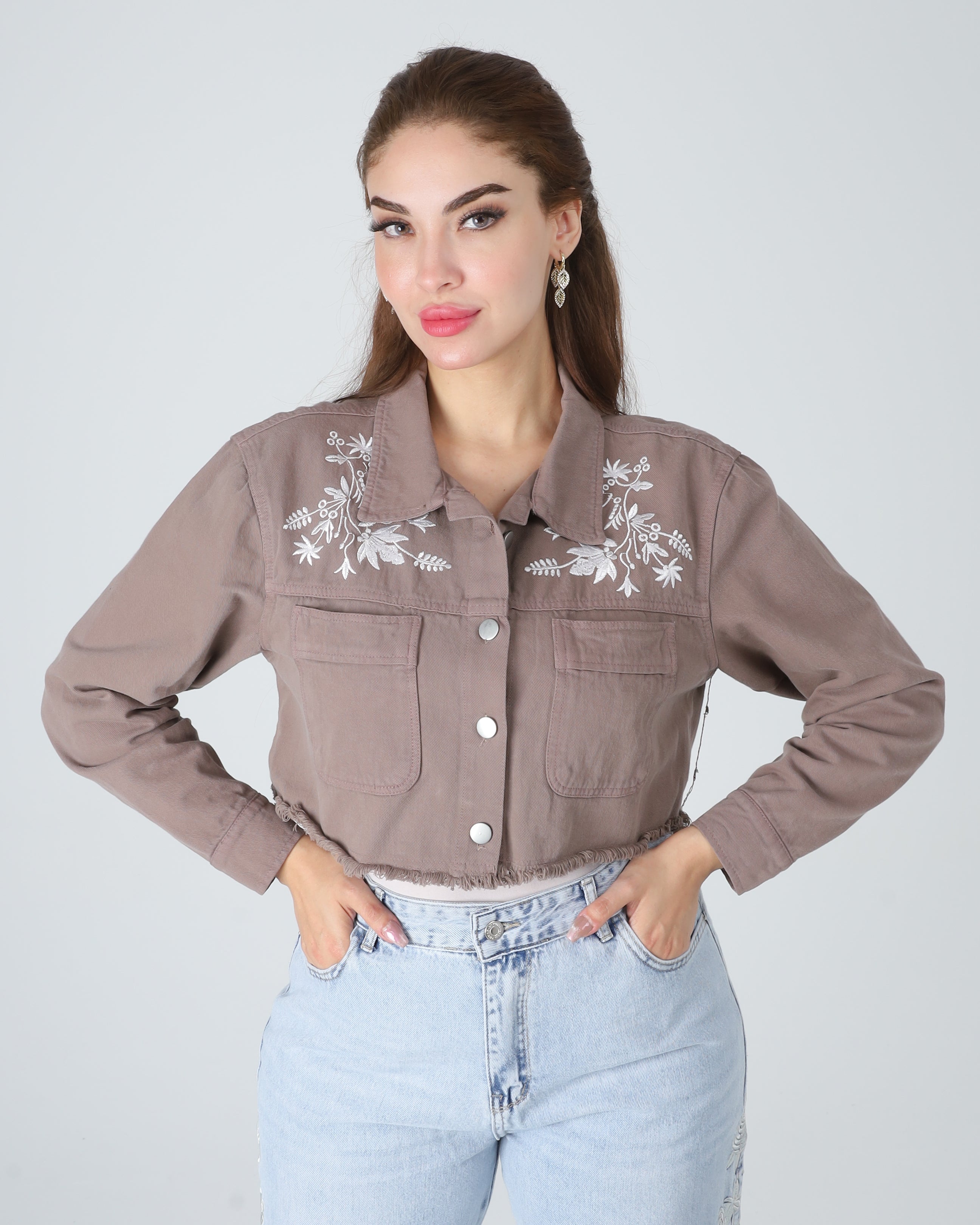 Cropped Gabardine Jacket 954103