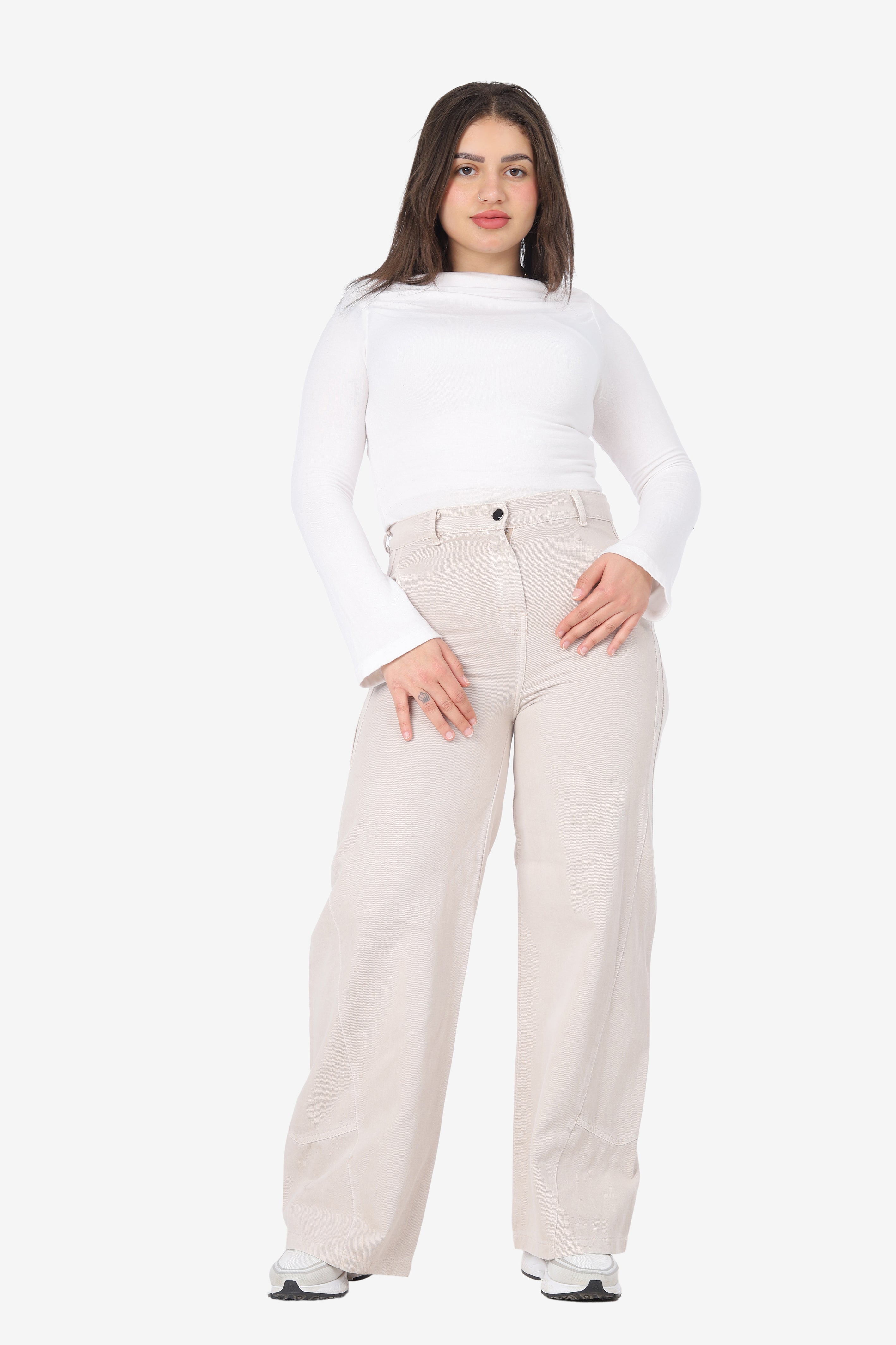 Trendy Wide-Leg Denim Jeans 954109