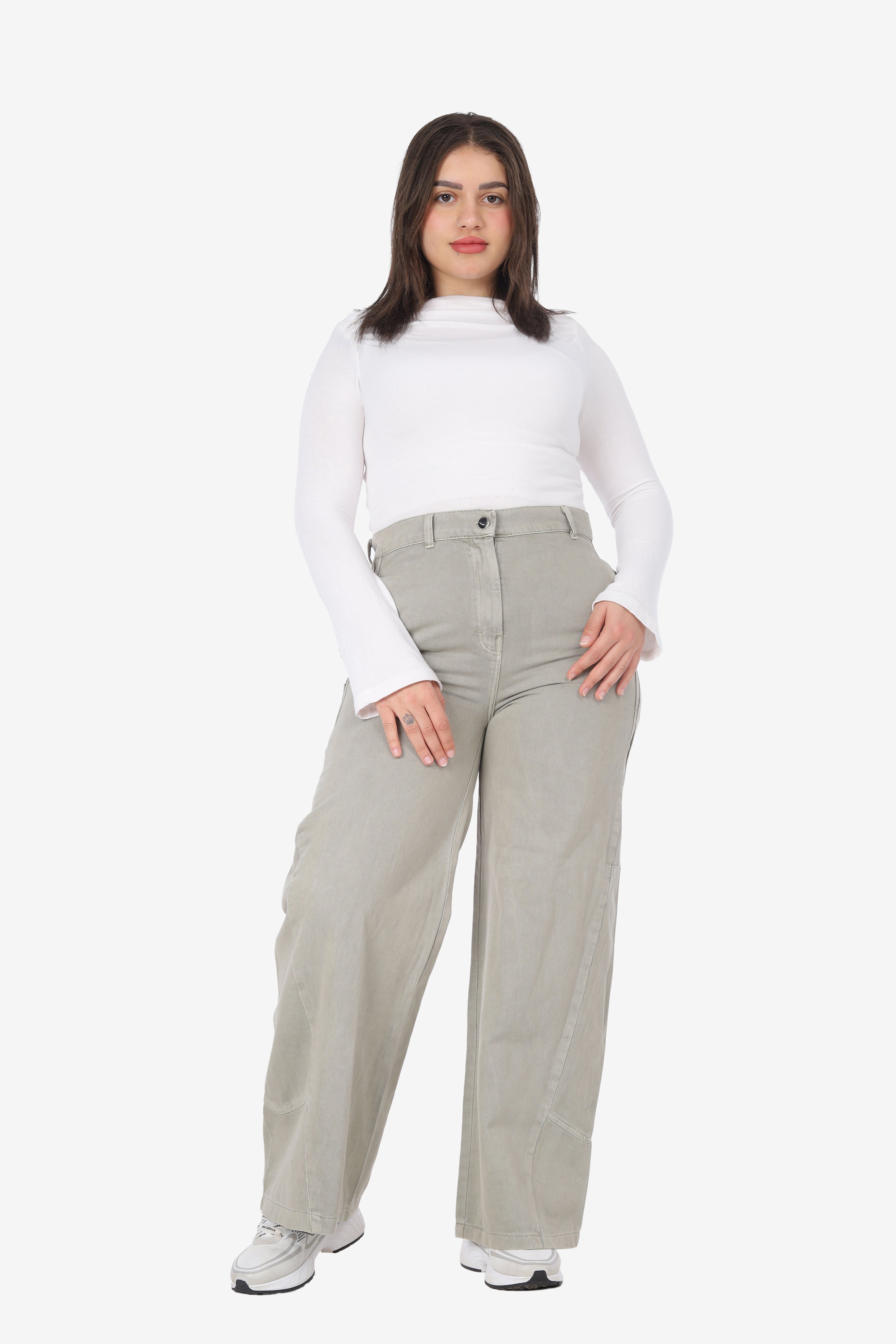 Trendy Wide-Leg Denim Jeans 954109
