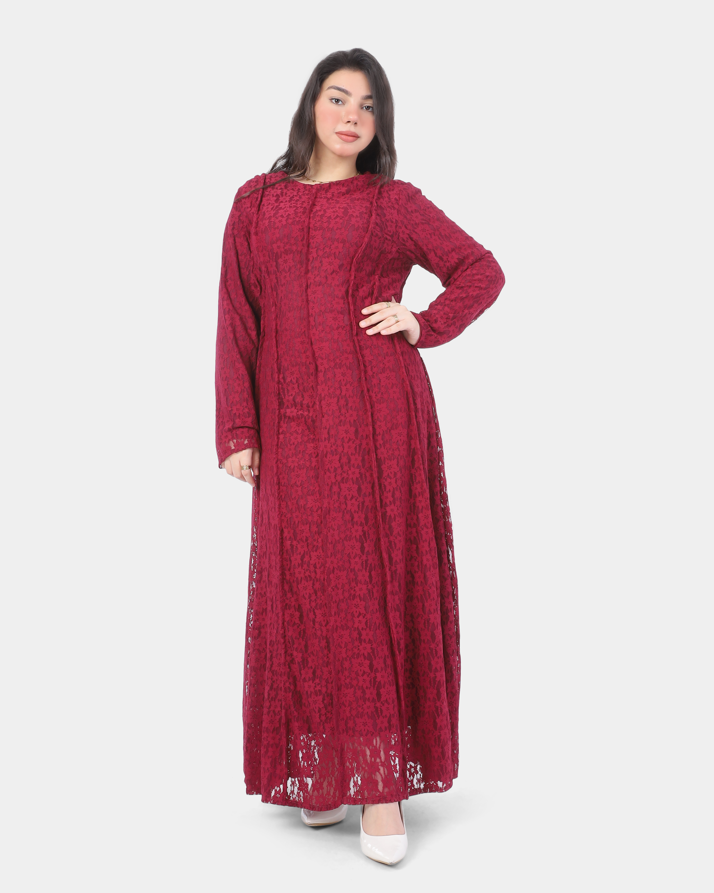 Lace Maxi Dress with Back Tie 954118