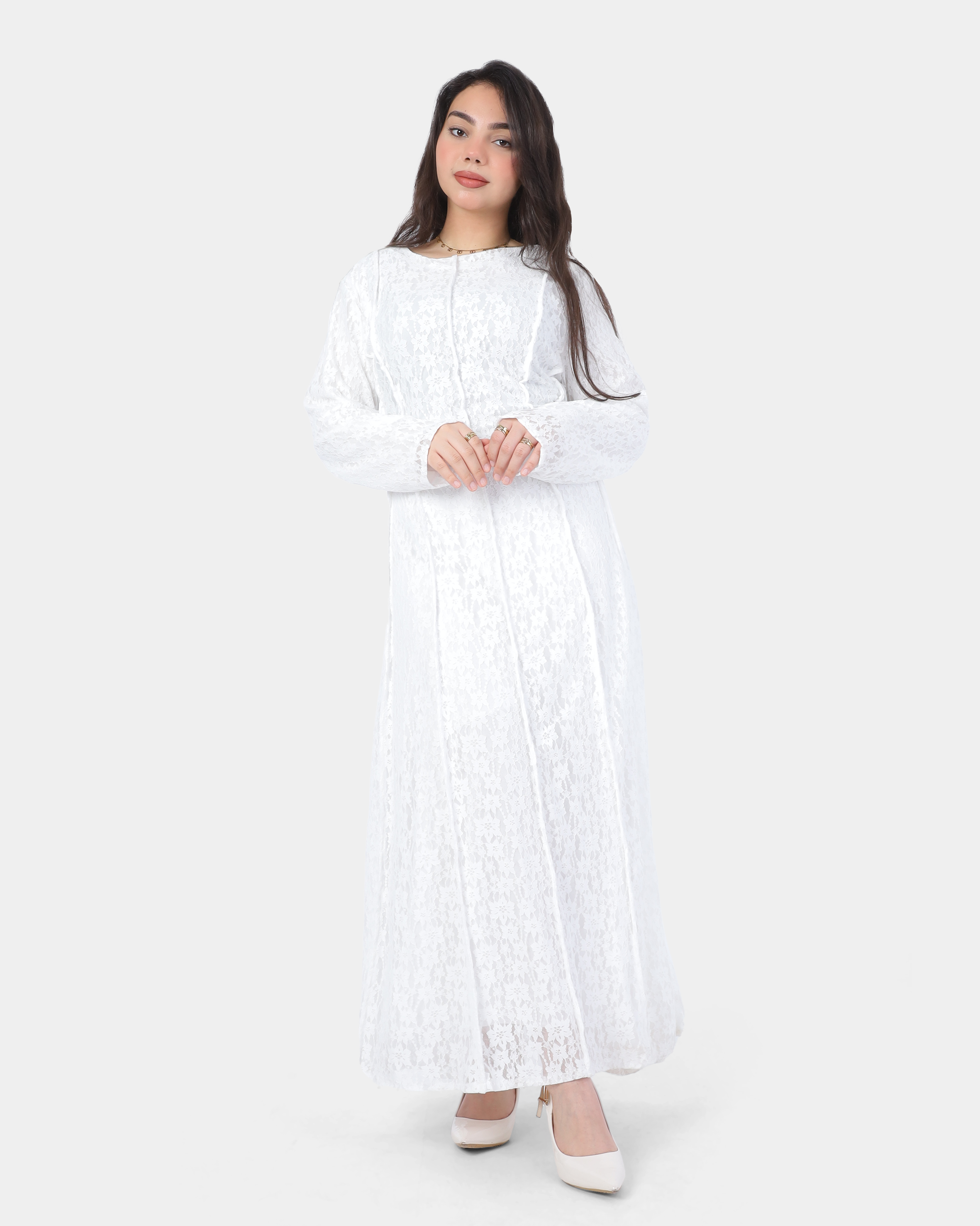Lace Maxi Dress with Back Tie 954118