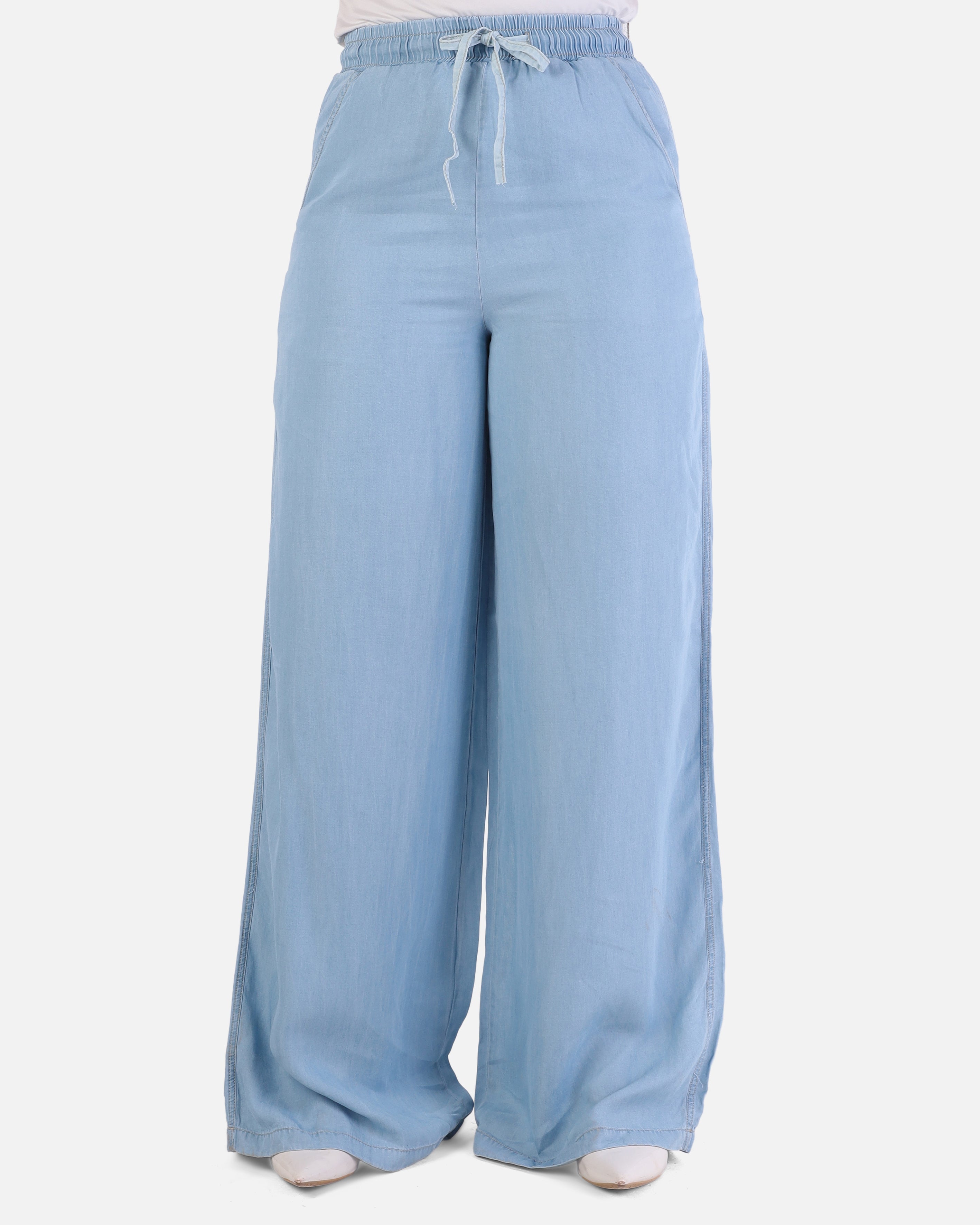 Wide-Leg Jeans with Elastic Waistband 20682861
