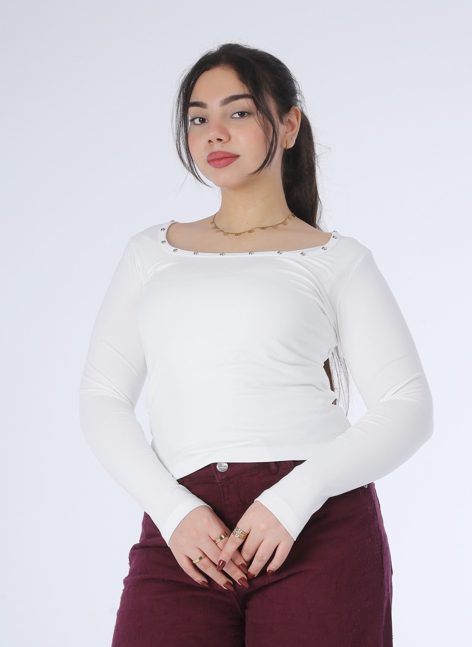 Cropped Sleeve Top 20924064