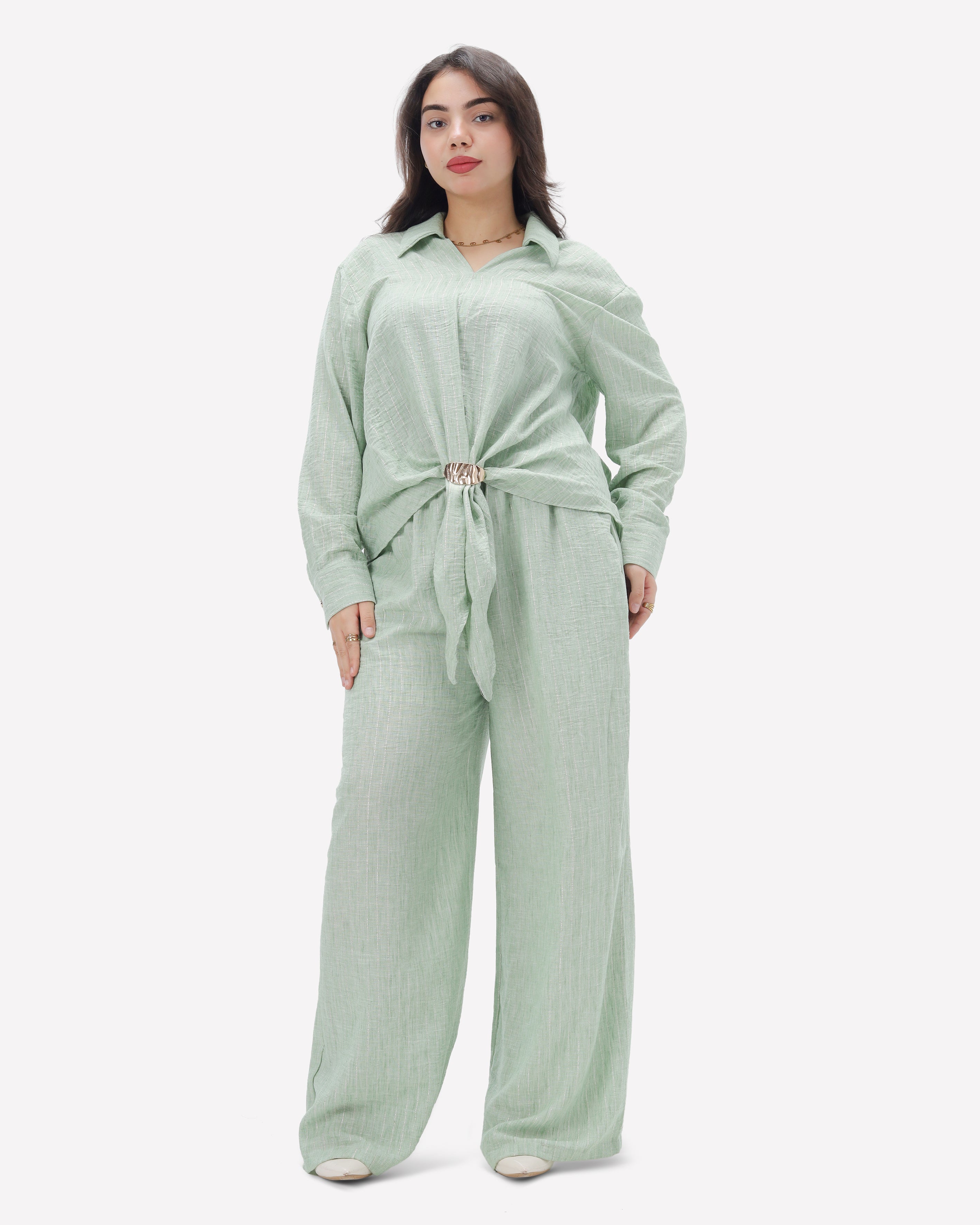 Textured Adjustable Buckle Co-Ord Set 2003/201
