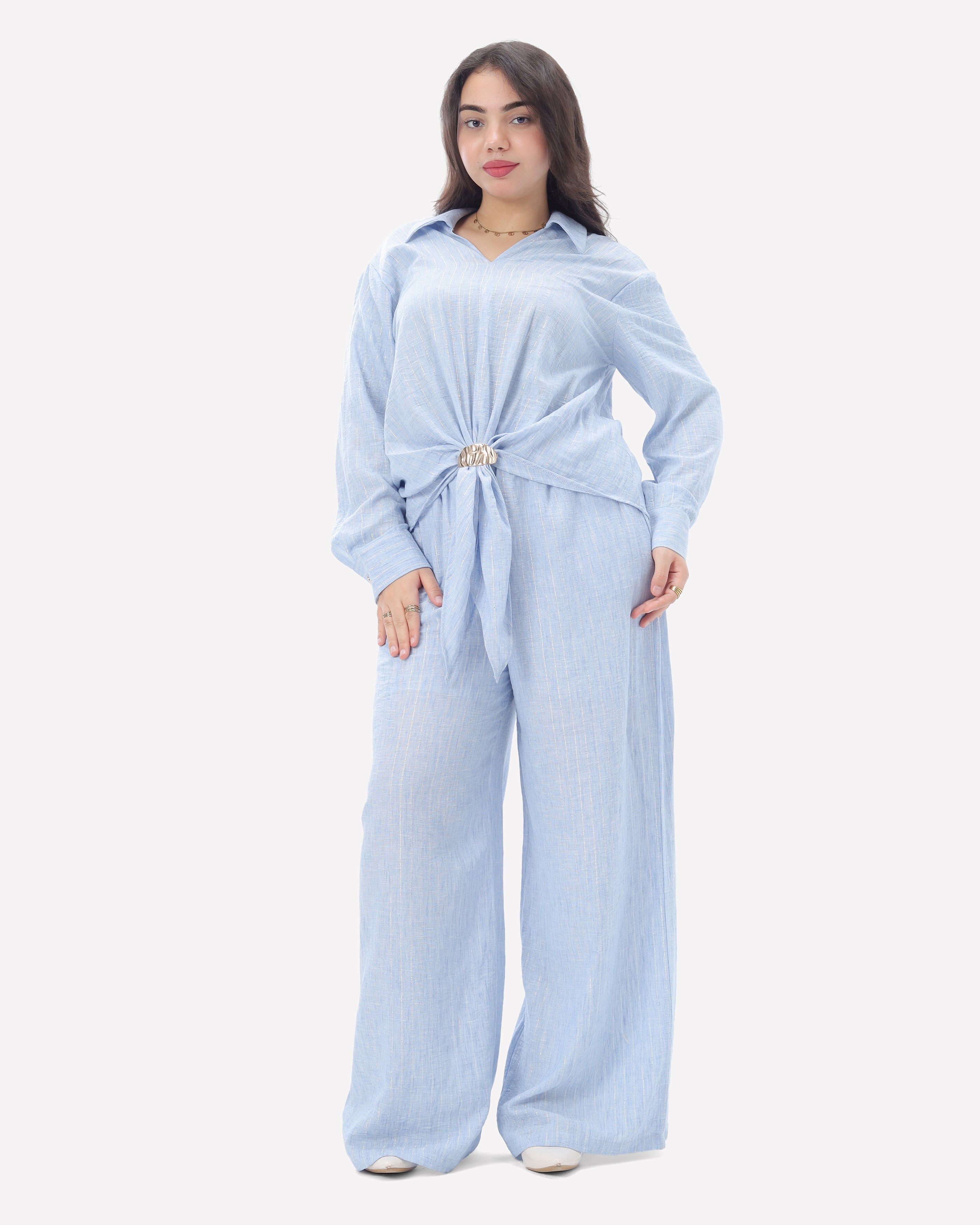 Textured Adjustable Buckle Co-Ord Set 2003/201