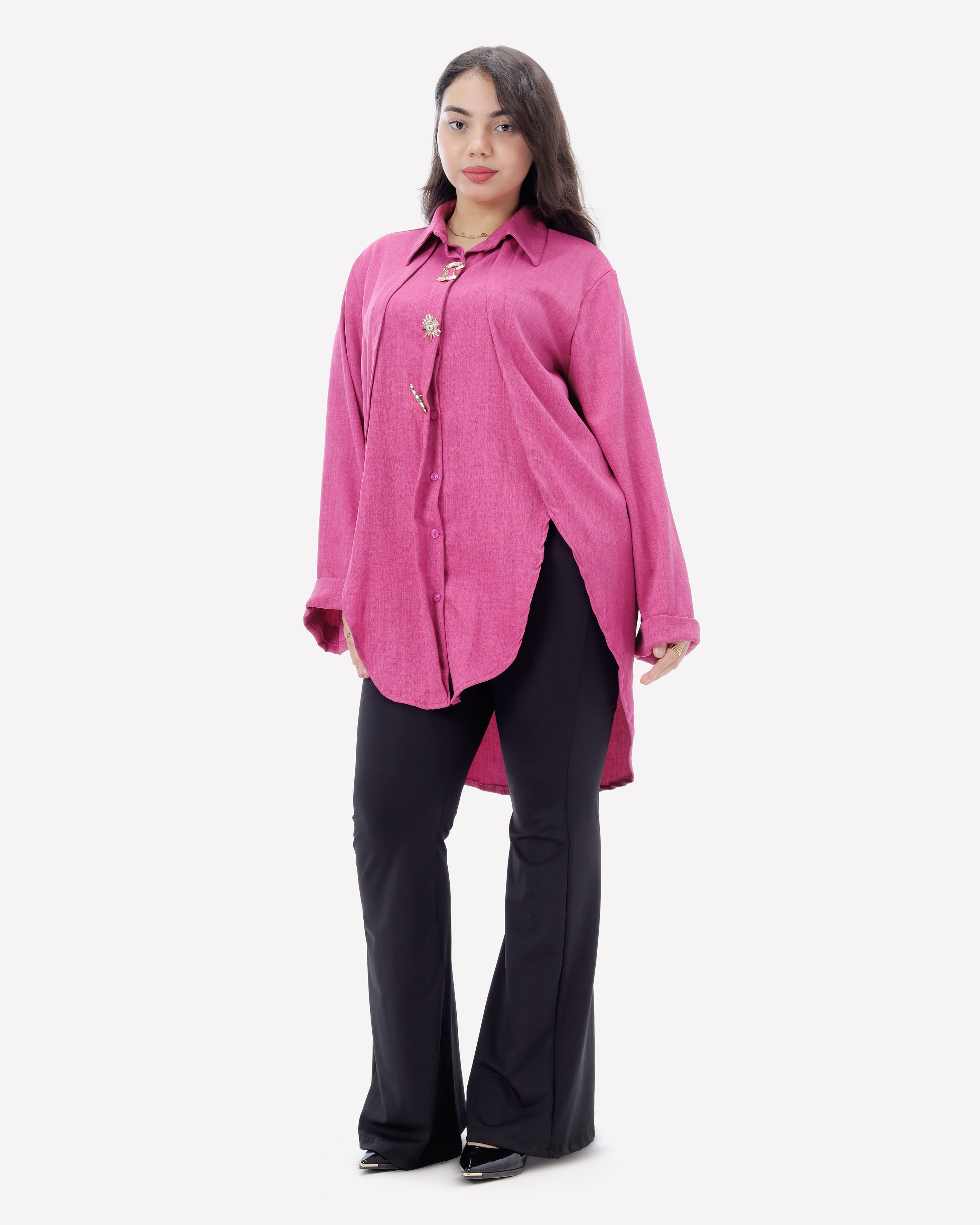 Long Shirt with Decorative Buttons 2000/165/2