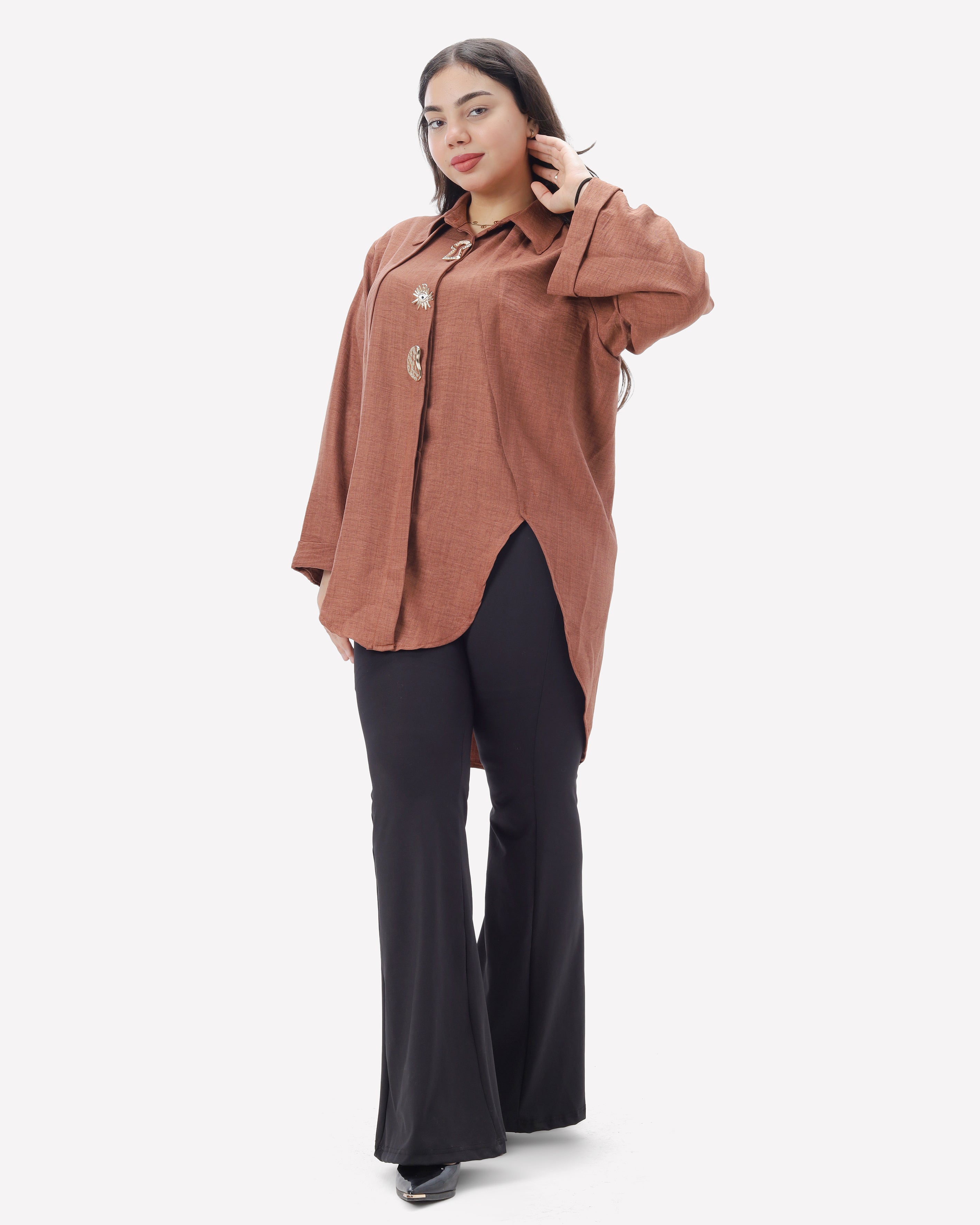 Long Shirt with Decorative Buttons 2000/165/2