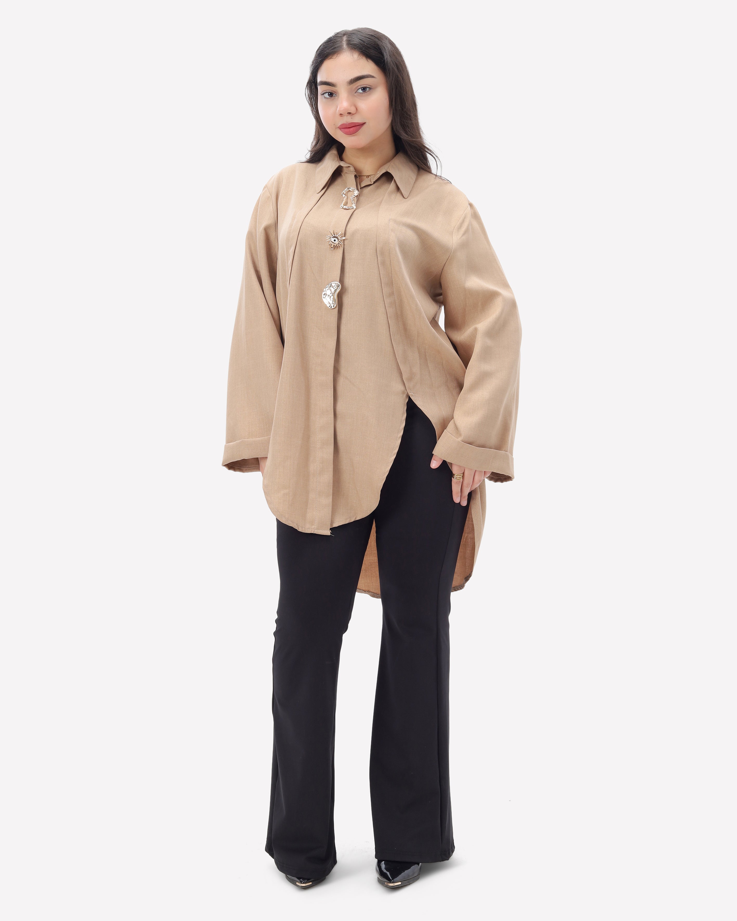 Long Shirt with Decorative Buttons 2000/165/2