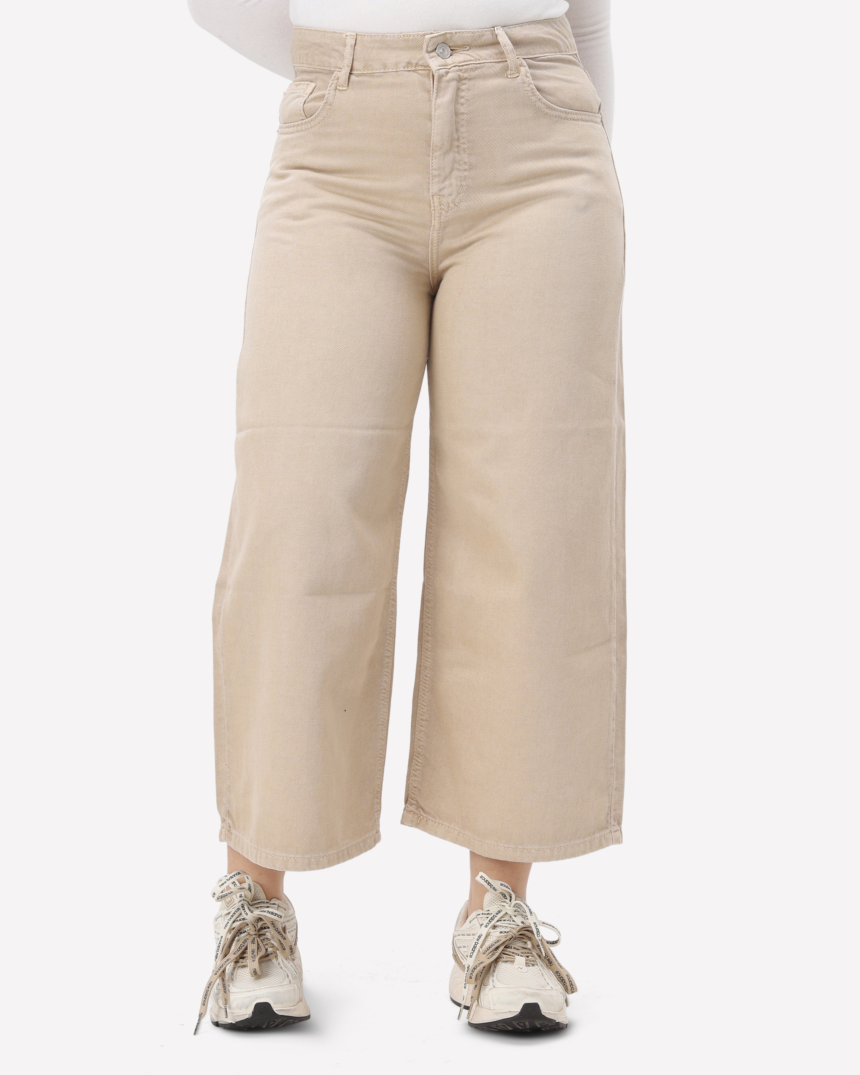 Cropped Wide Leg Denim Jeans 395B620/2