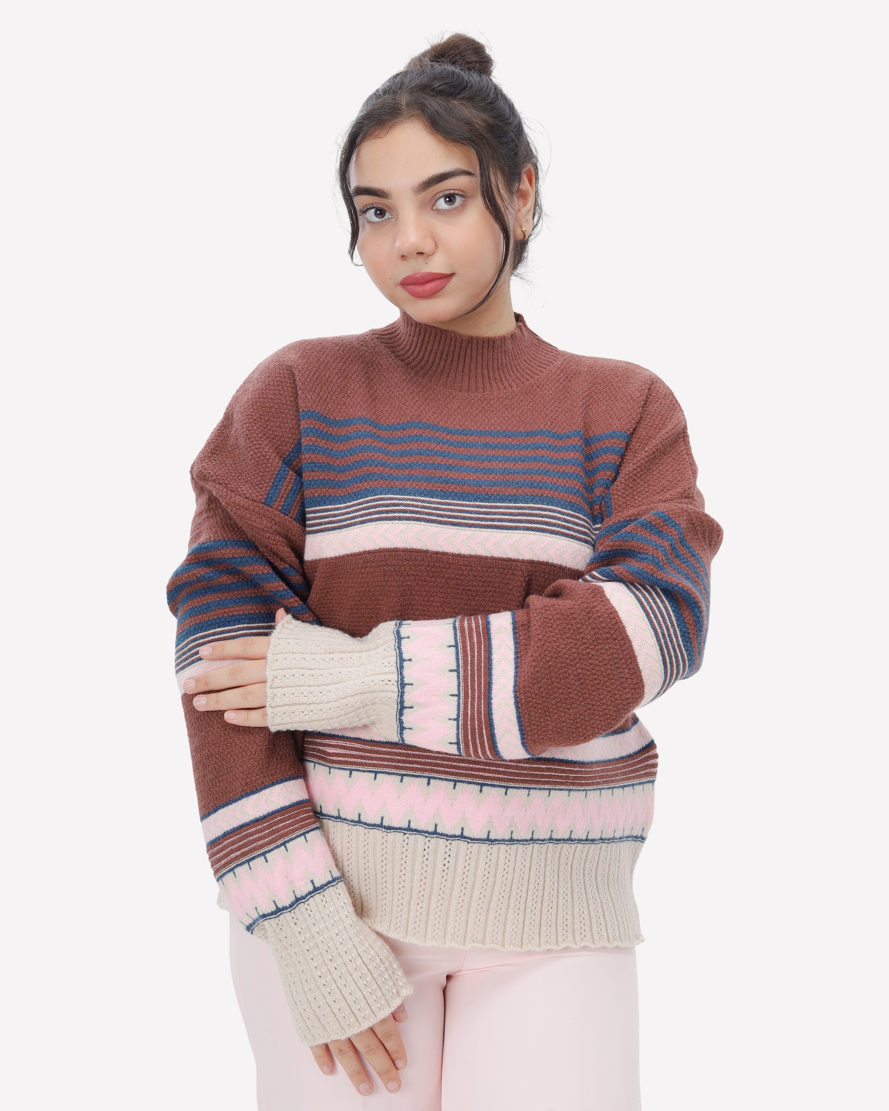 High-Neck Knit Pullover 2136/071