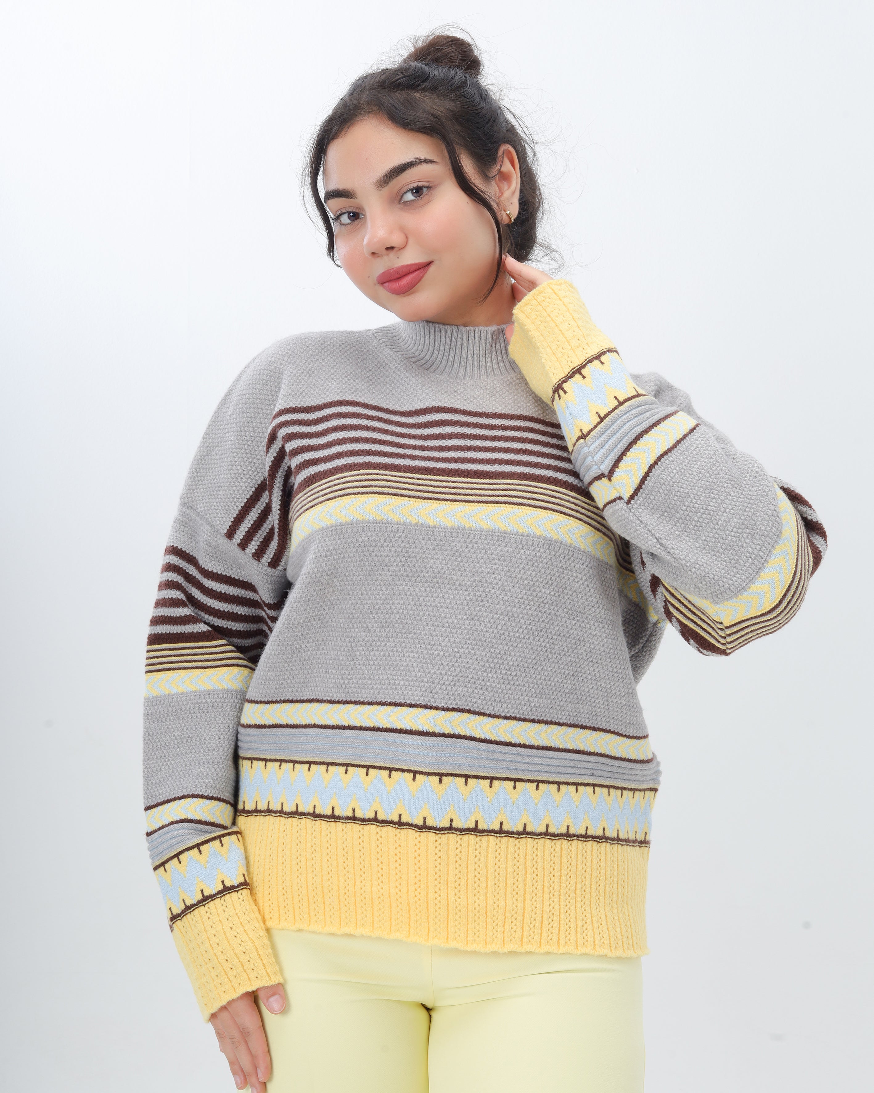 High-Neck Knit Pullover 2136/071