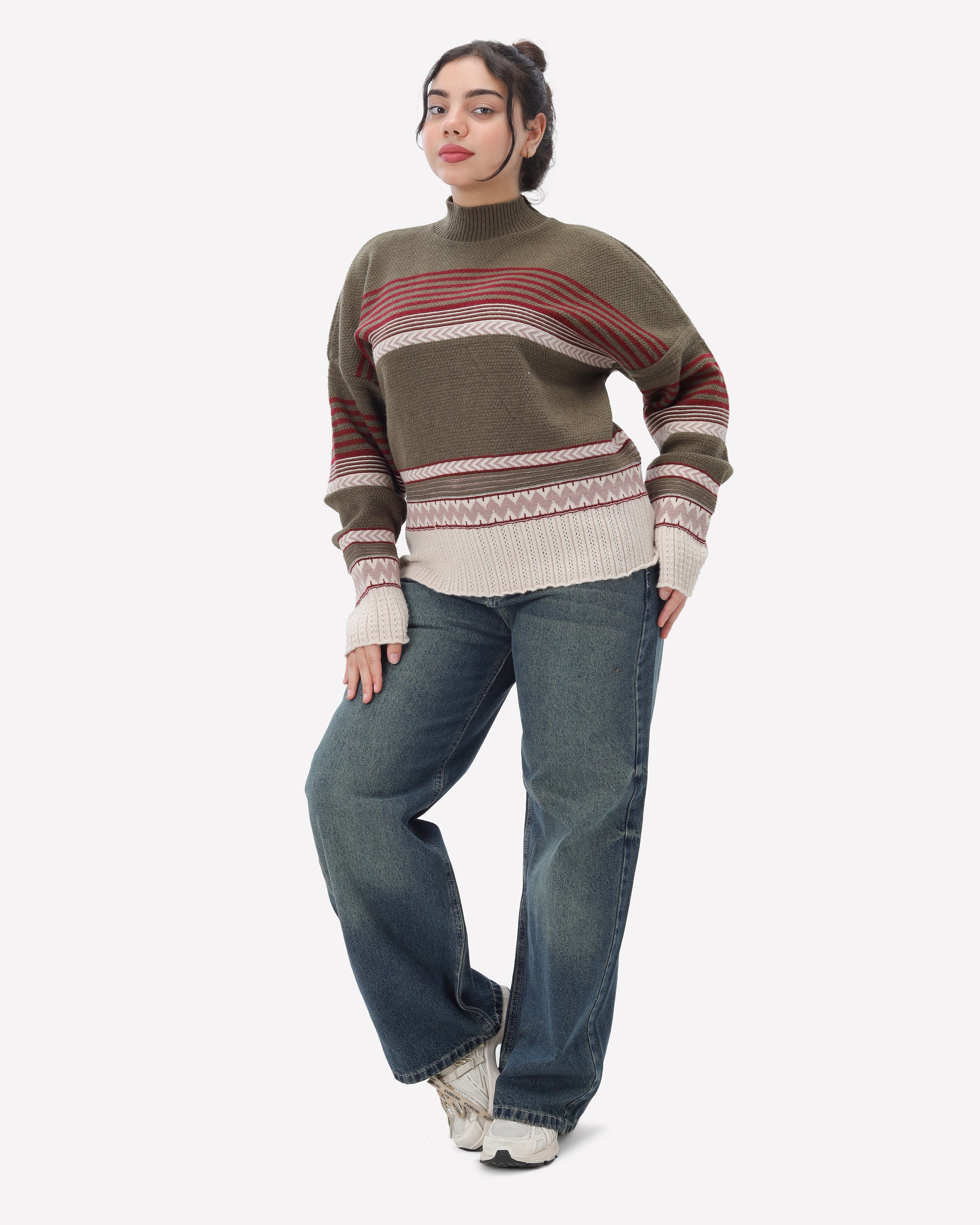 High-Neck Knit Pullover 2136/071