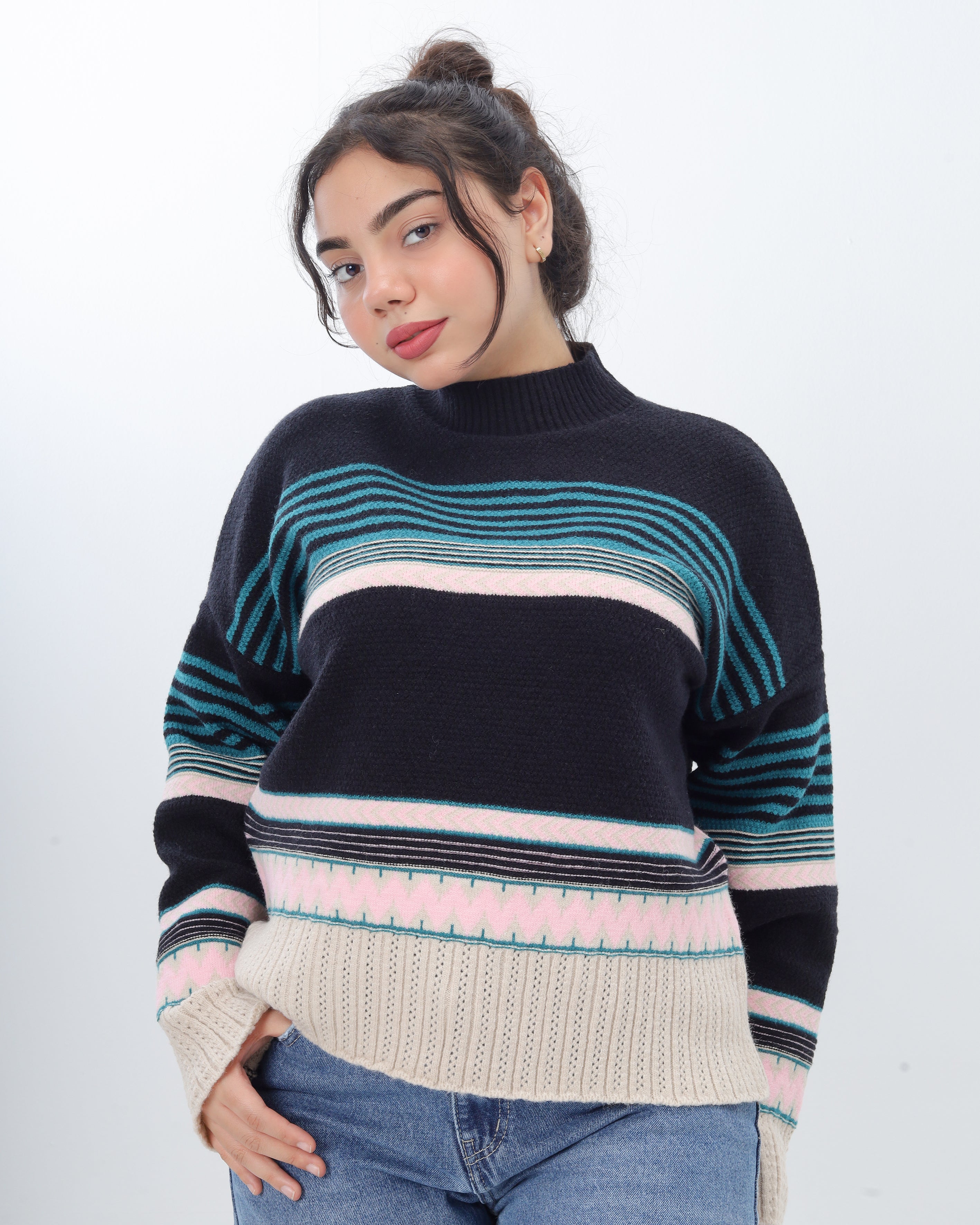 High-Neck Knit Pullover 2136/071
