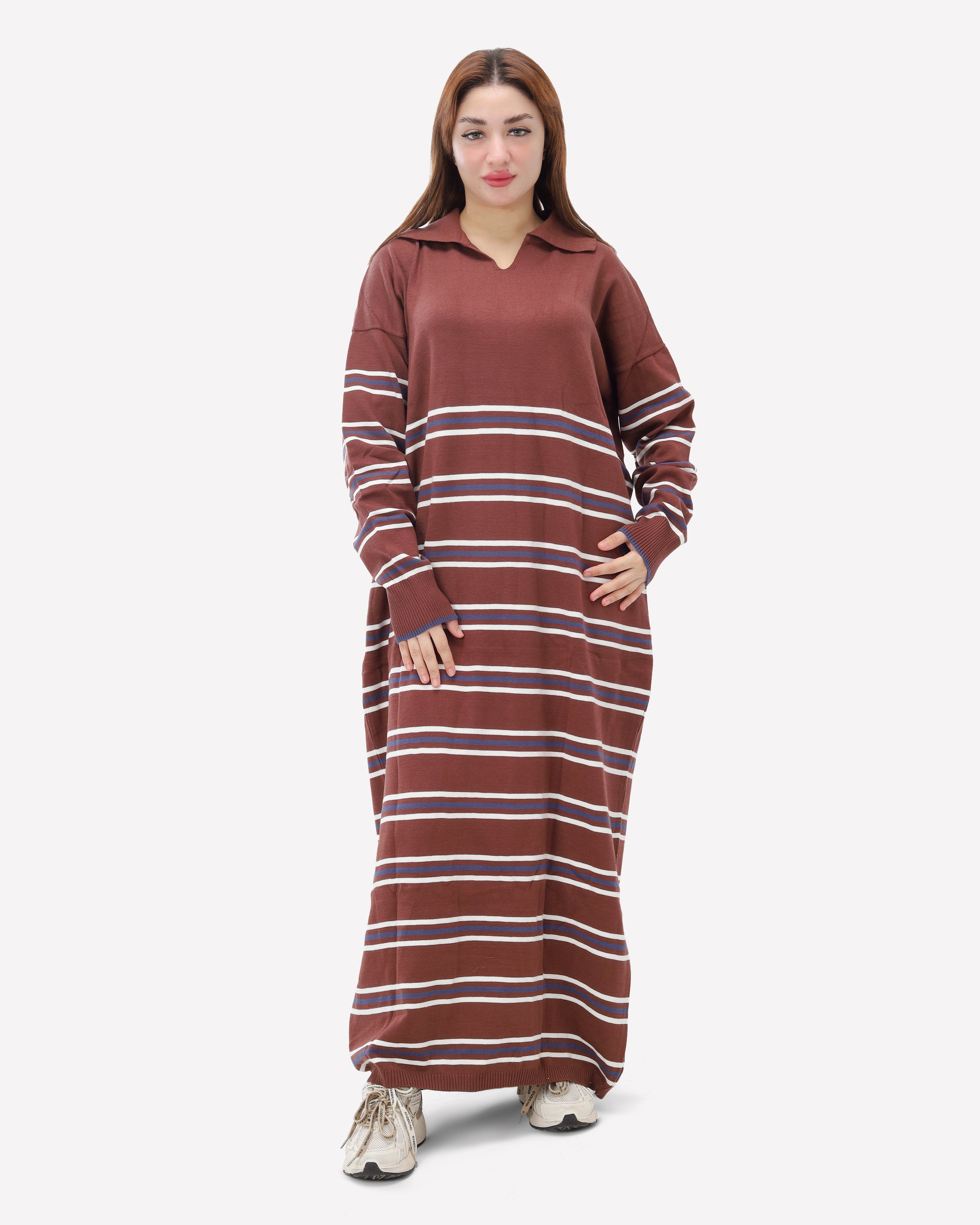 Long Striped Knitted Dress 2135/101
