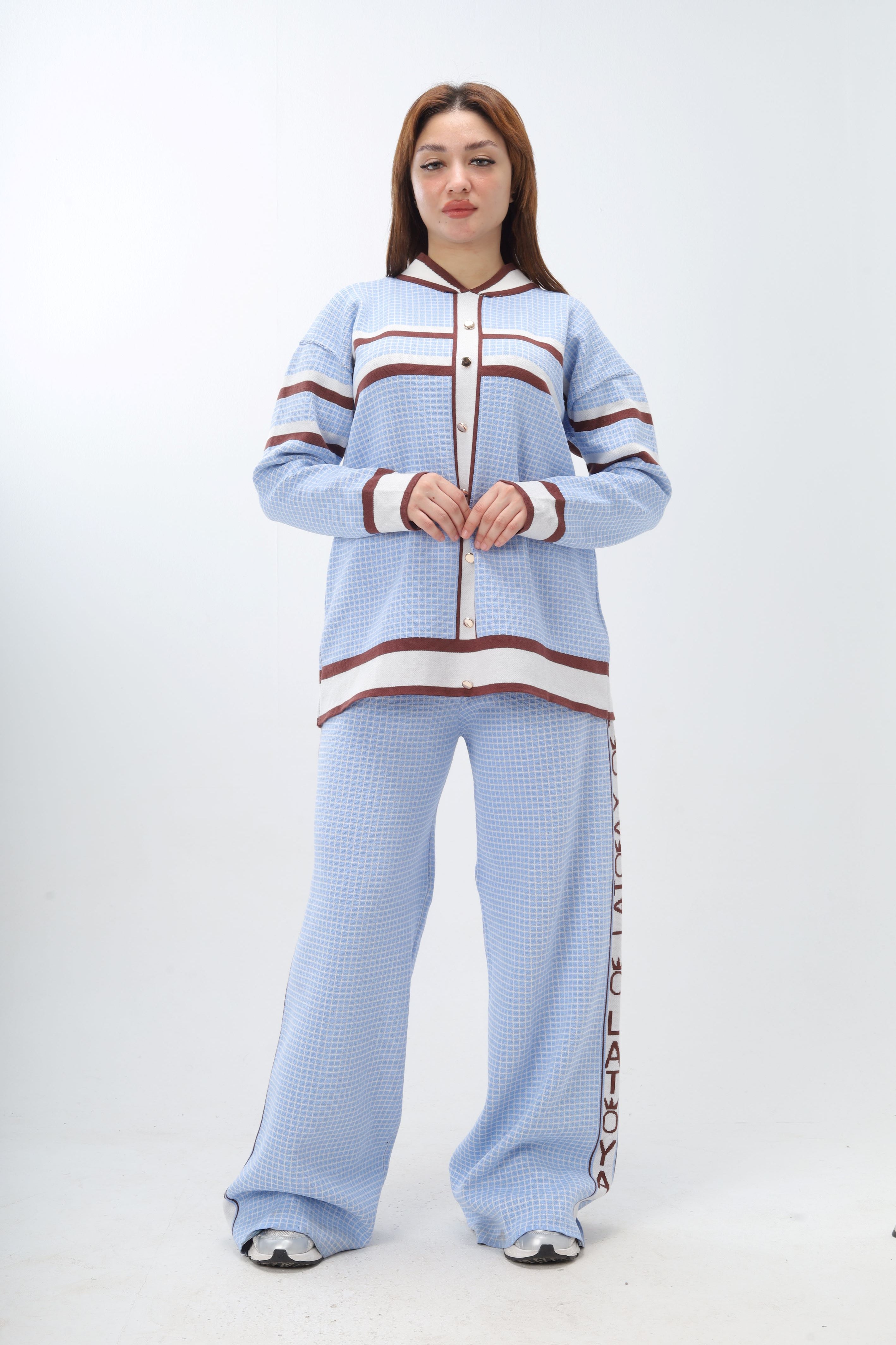 Grid Knit Two-Piece Set 2135/211