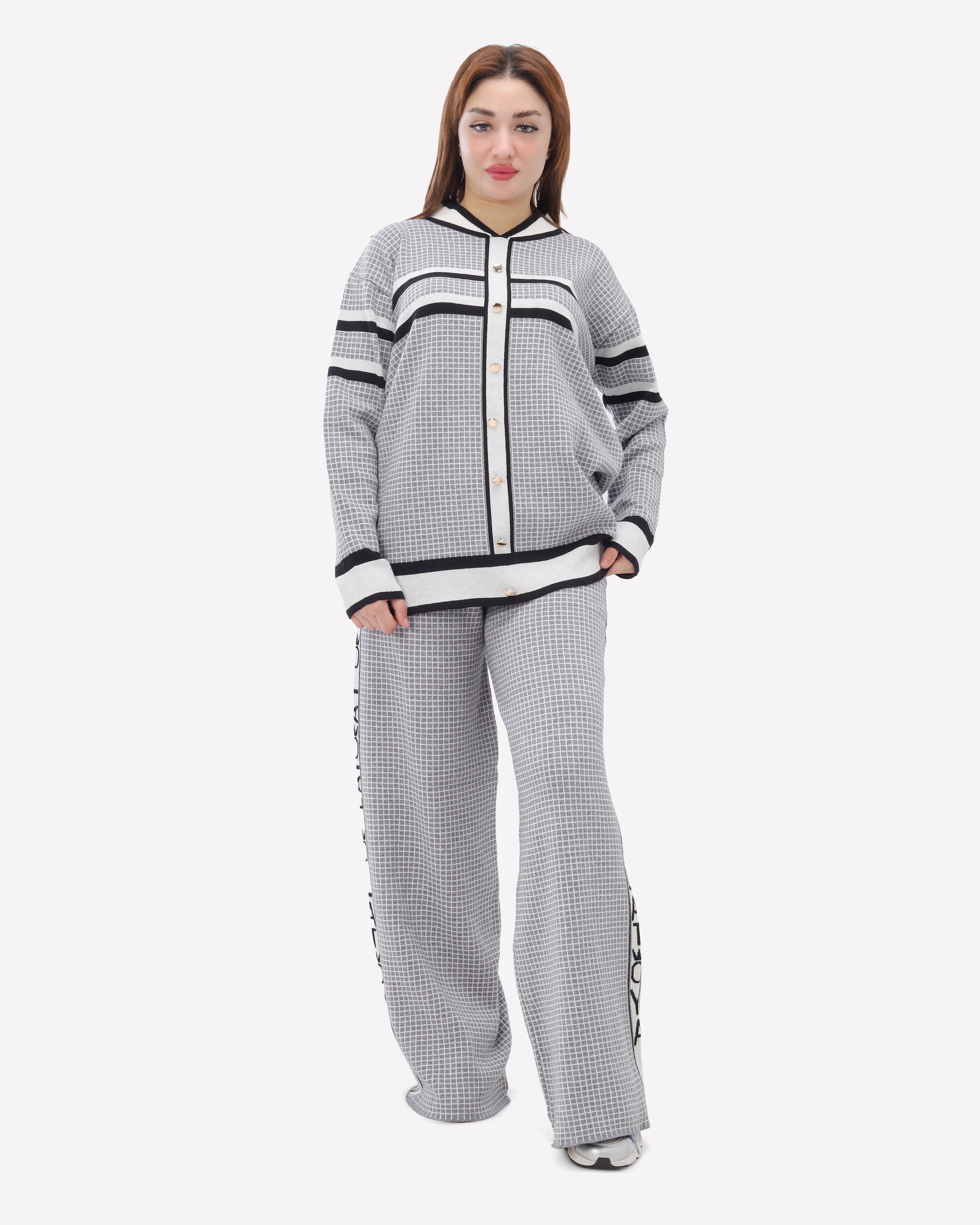 Grid Knit Two-Piece Set 2135/211