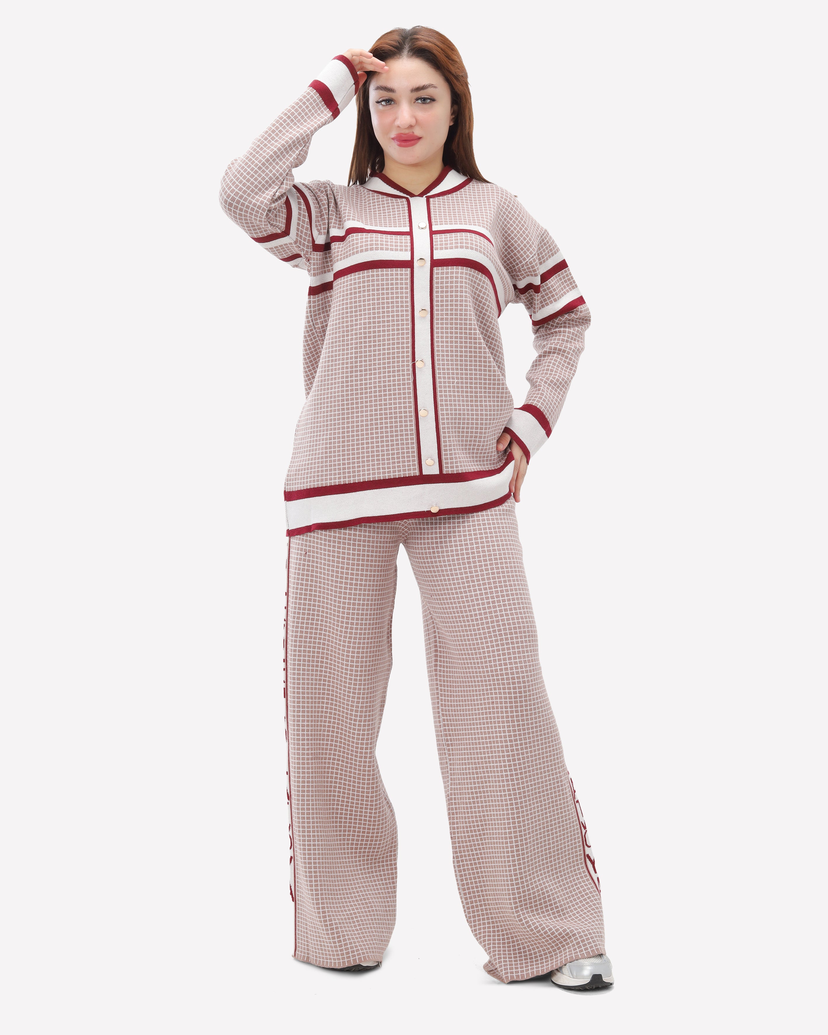 Grid Knit Two-Piece Set 2135/211