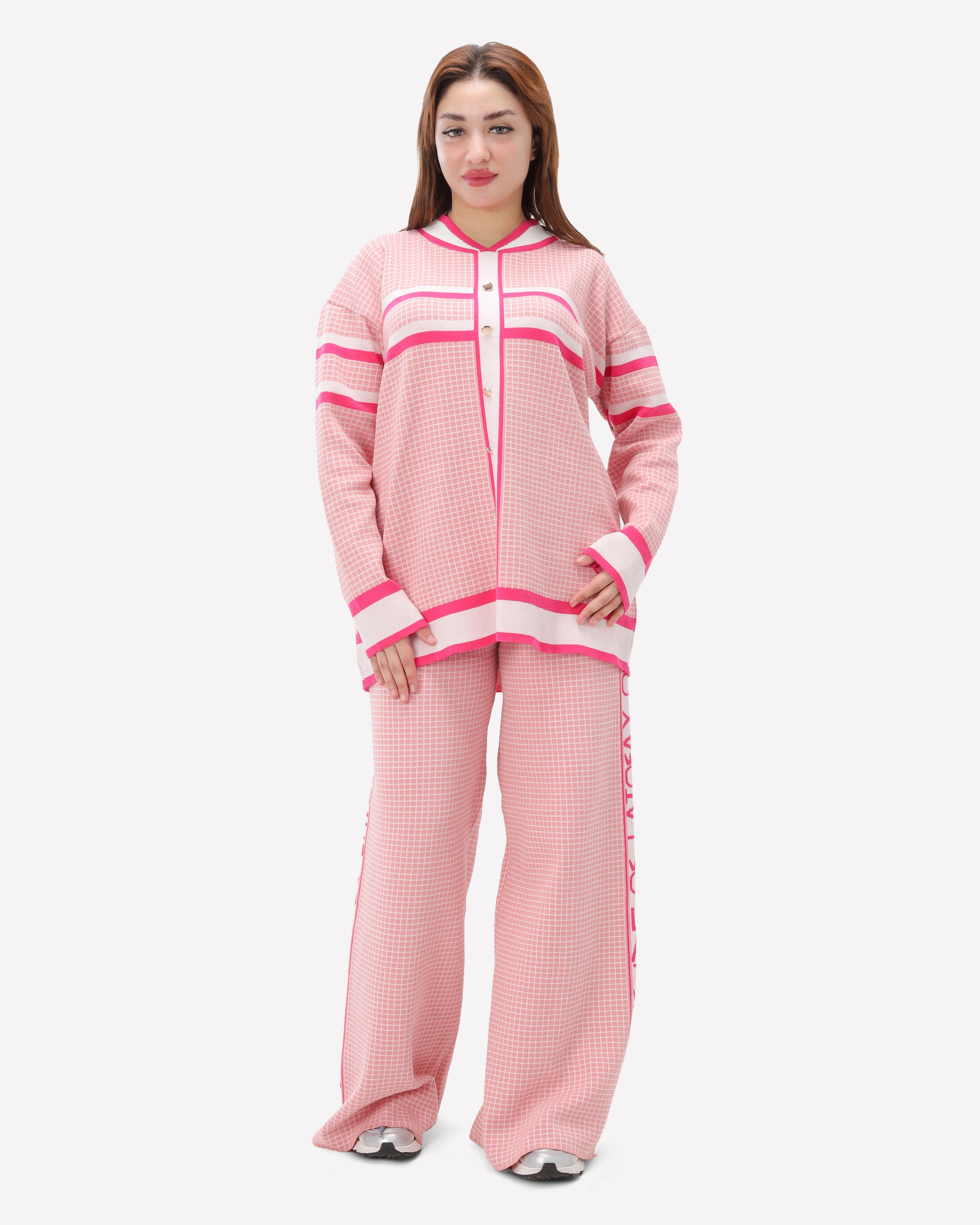 Grid Knit Two-Piece Set 2135/211