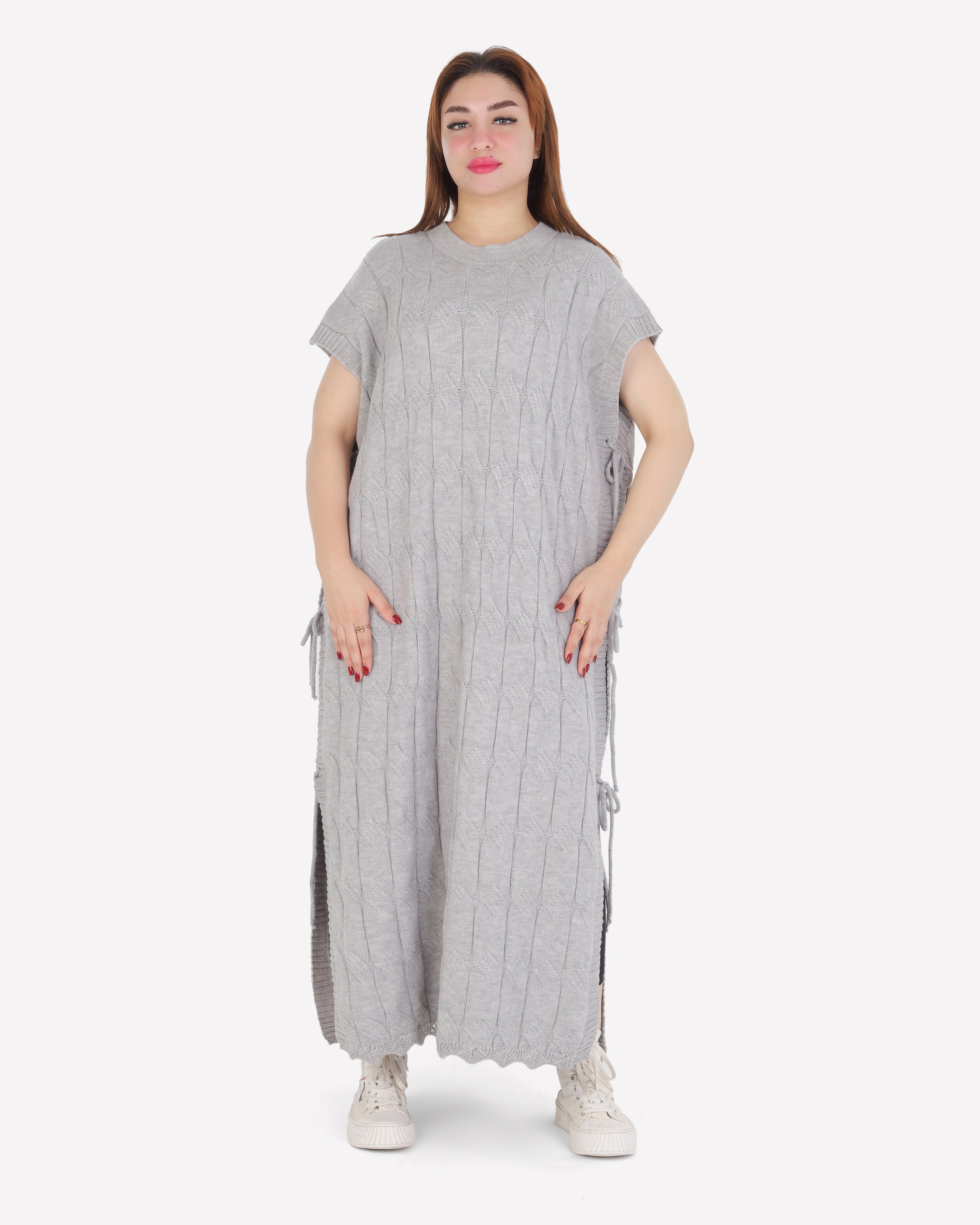 Cable Knit Side-Tie Sweater Dress 2135/140