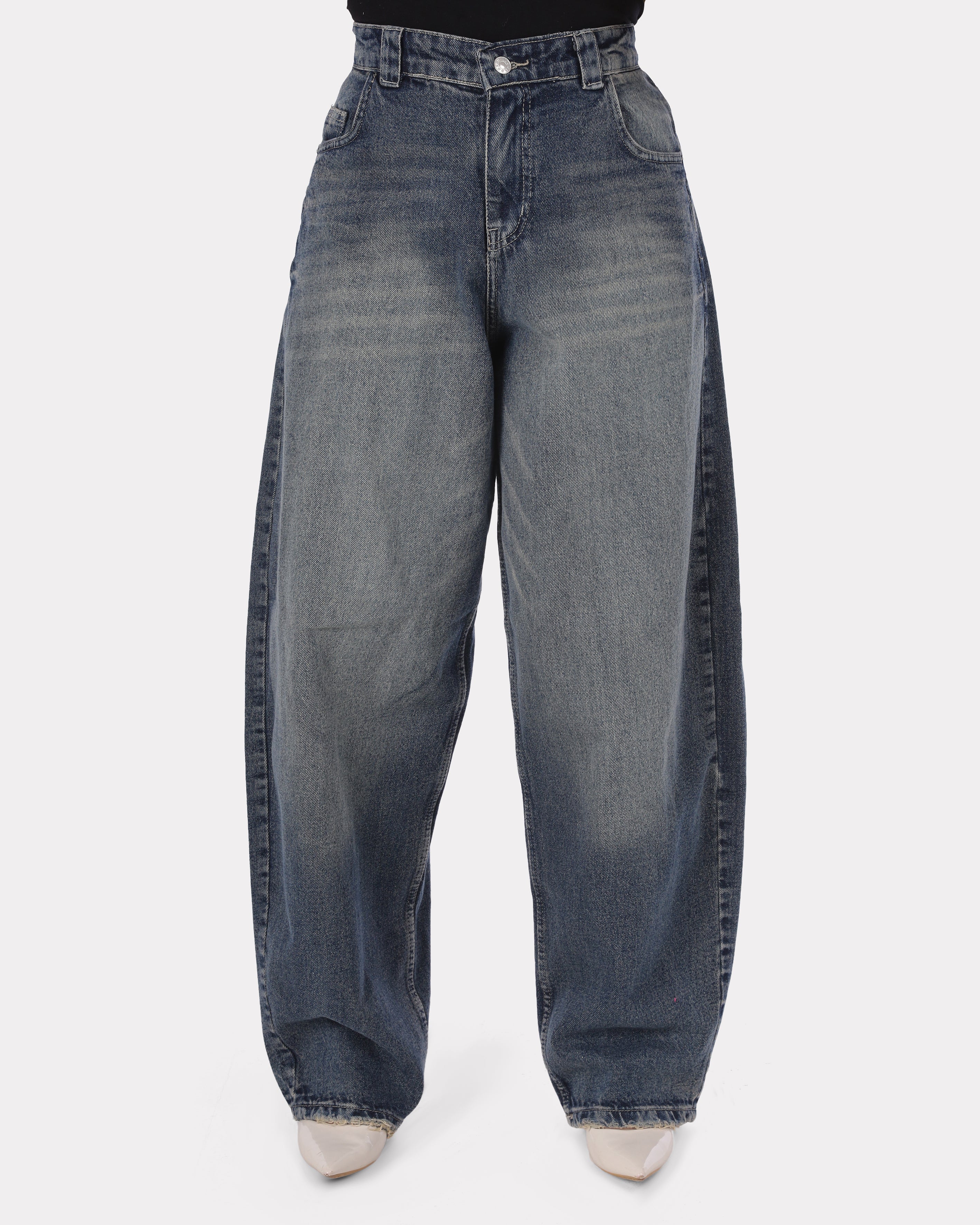 High-Waisted Mom Fit Denim Jeans 1022146