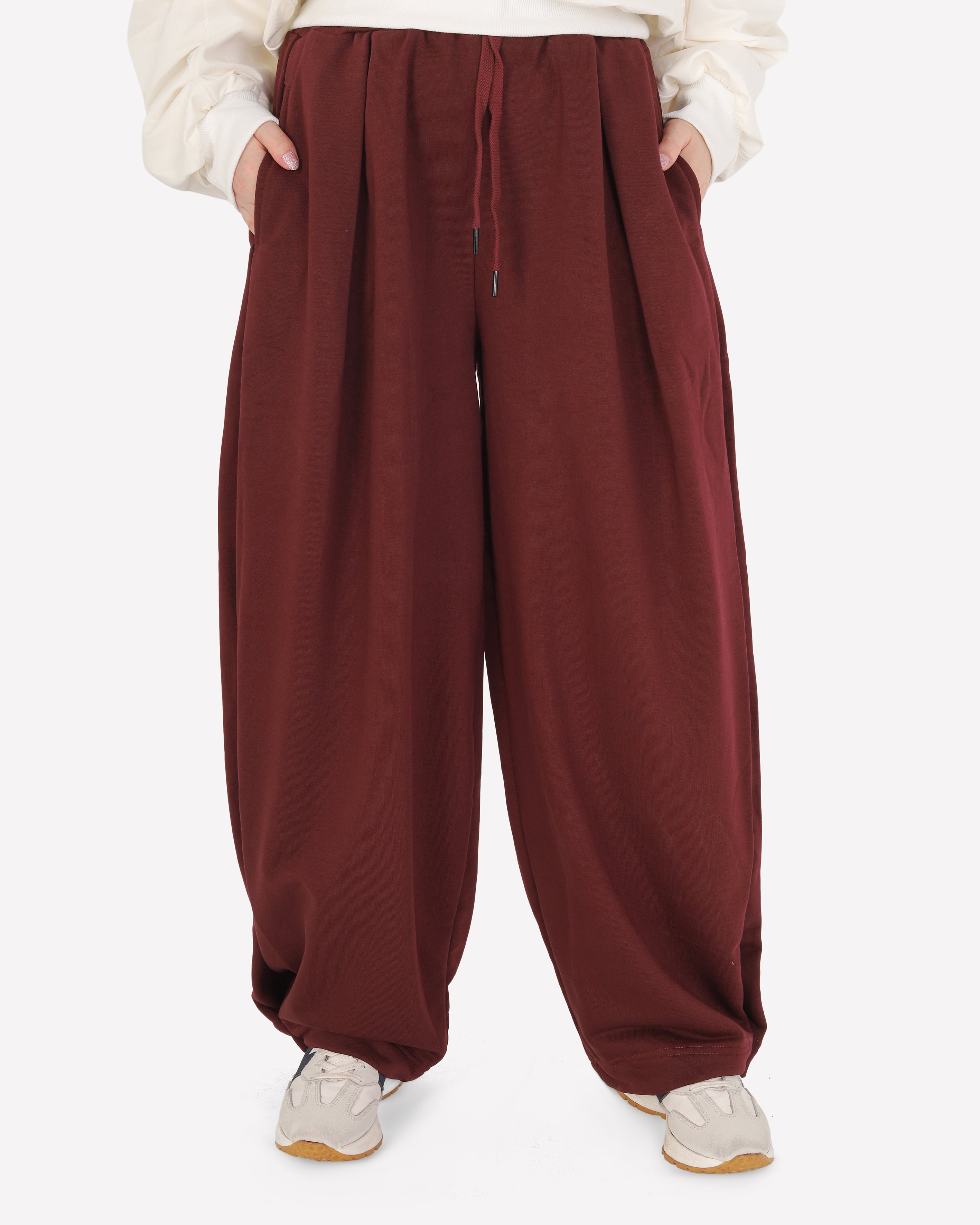 Balloon-Leg Fabric Trousers 2196187