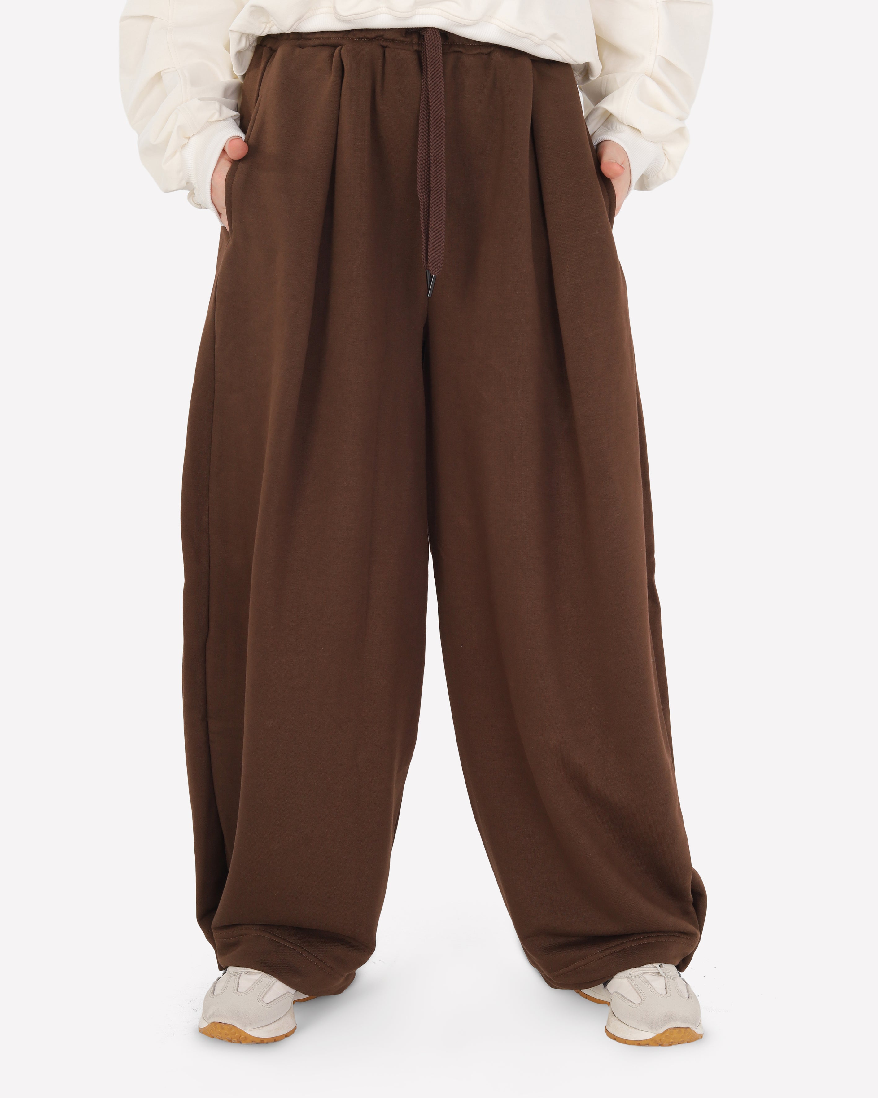 Balloon-Leg Fabric Trousers 2196187