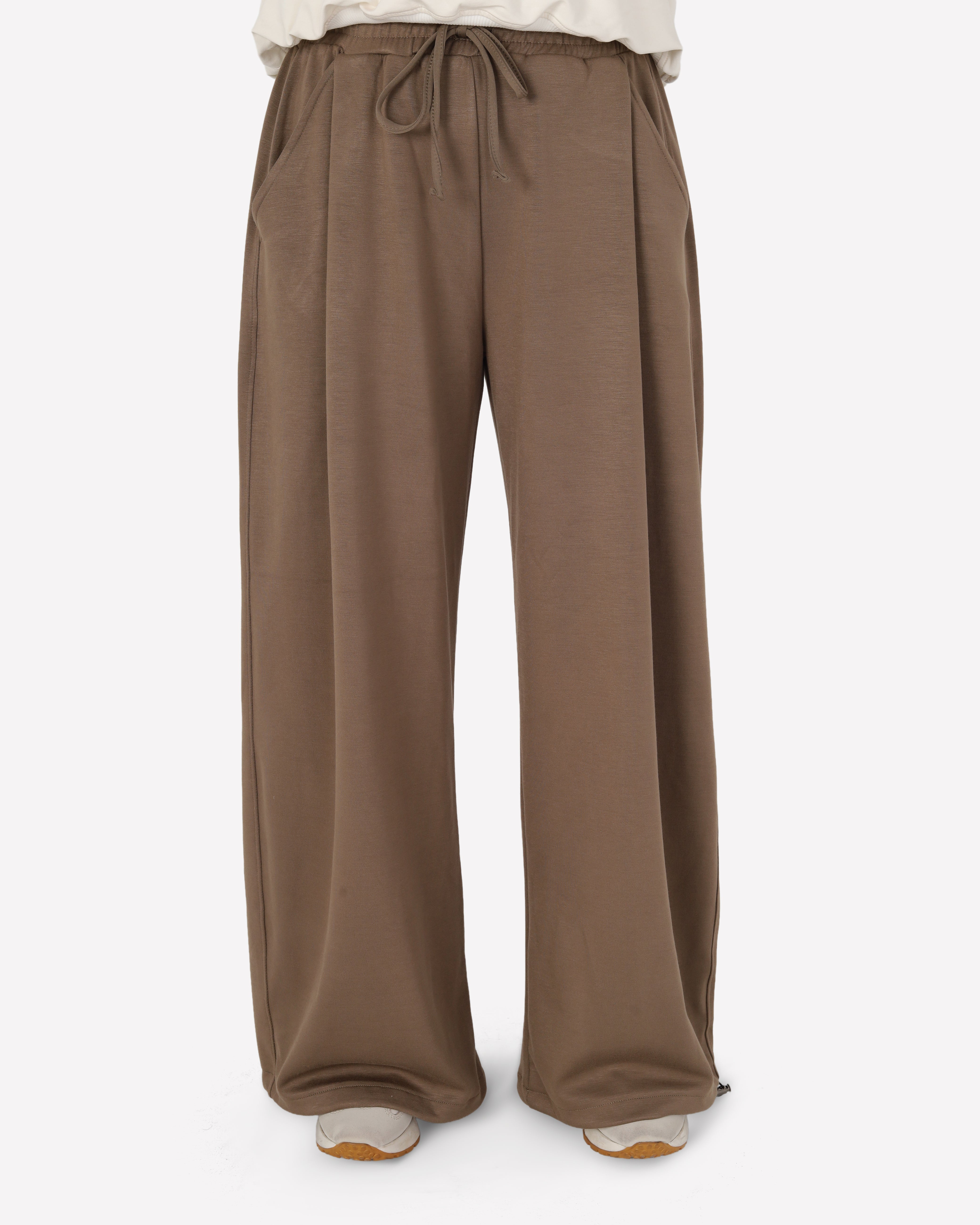 Wide-Leg Jogger Pants with Elastic Waist 21918913