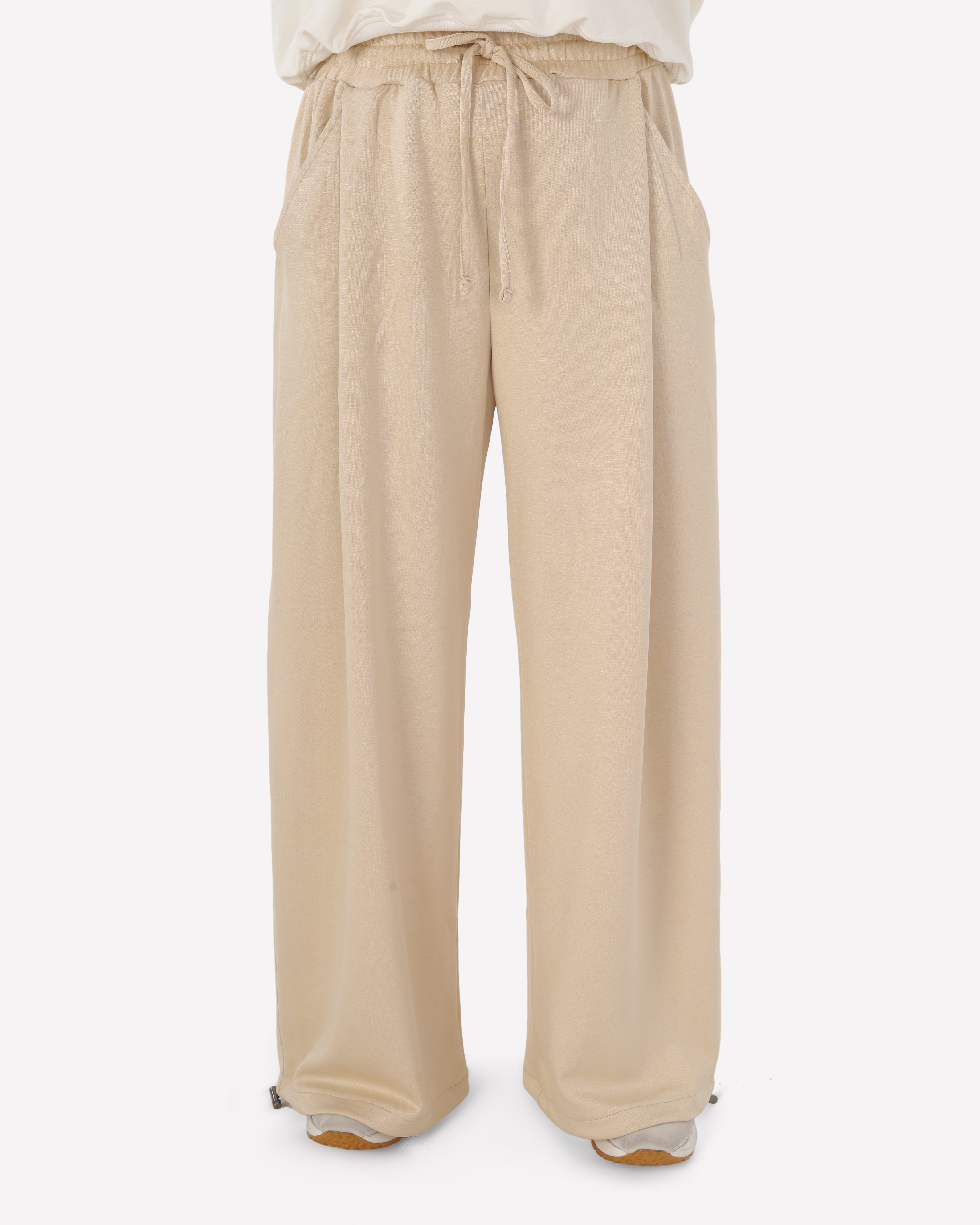 Wide-Leg Jogger Pants with Elastic Waist 21918913