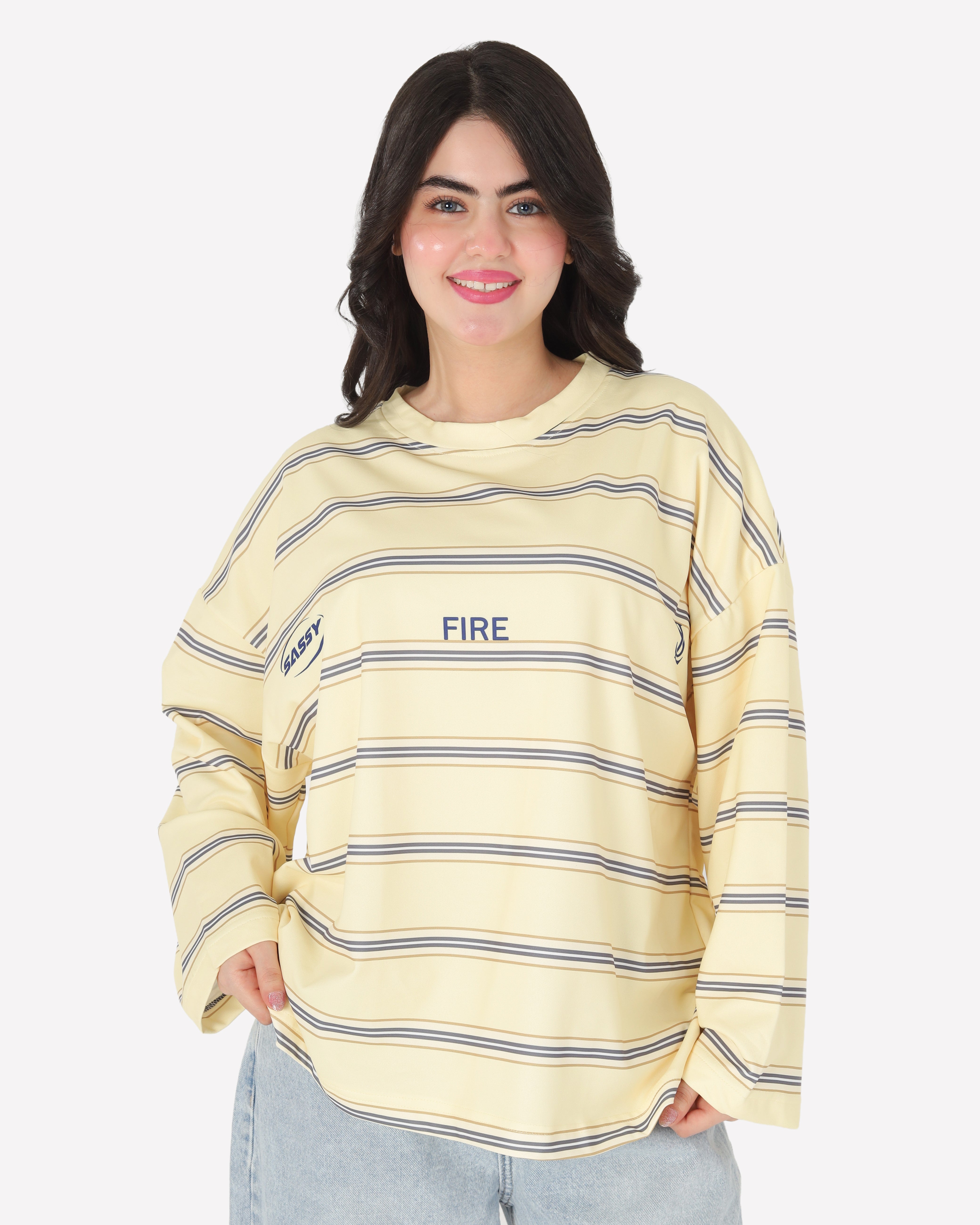 Trendy Striped Sweatshirt 2196241