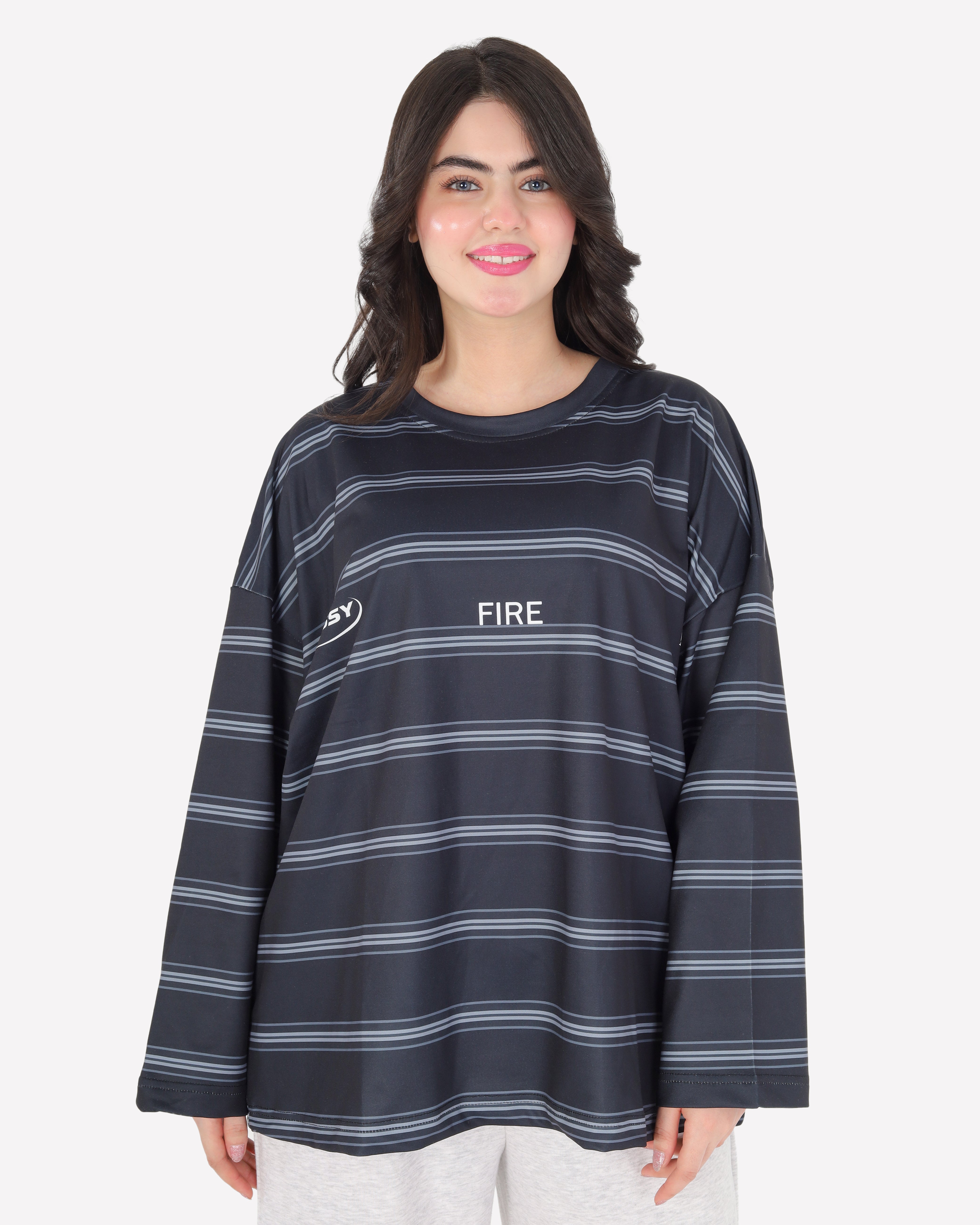 Trendy Striped Sweatshirt 2196241