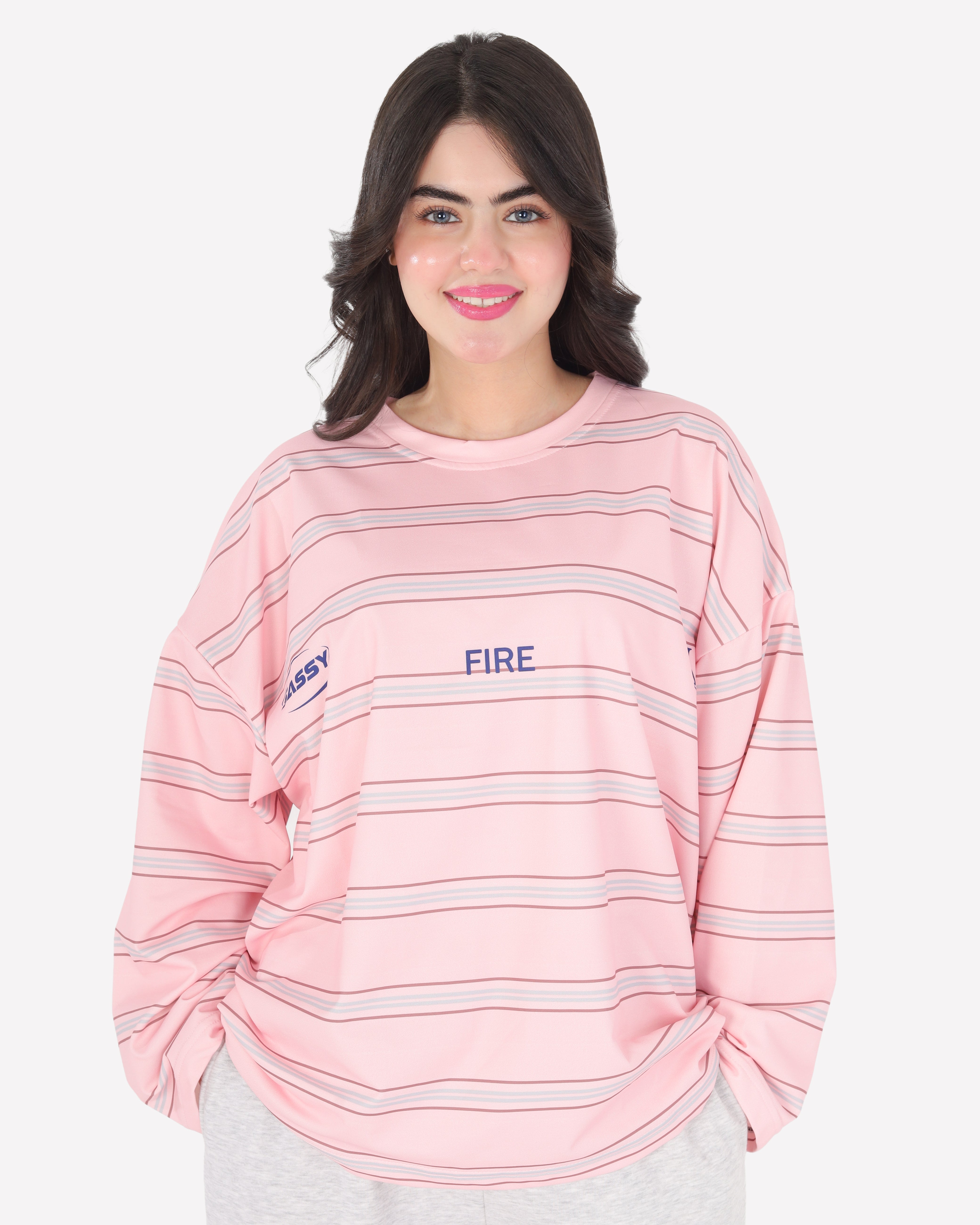 Trendy Striped Sweatshirt 2196241
