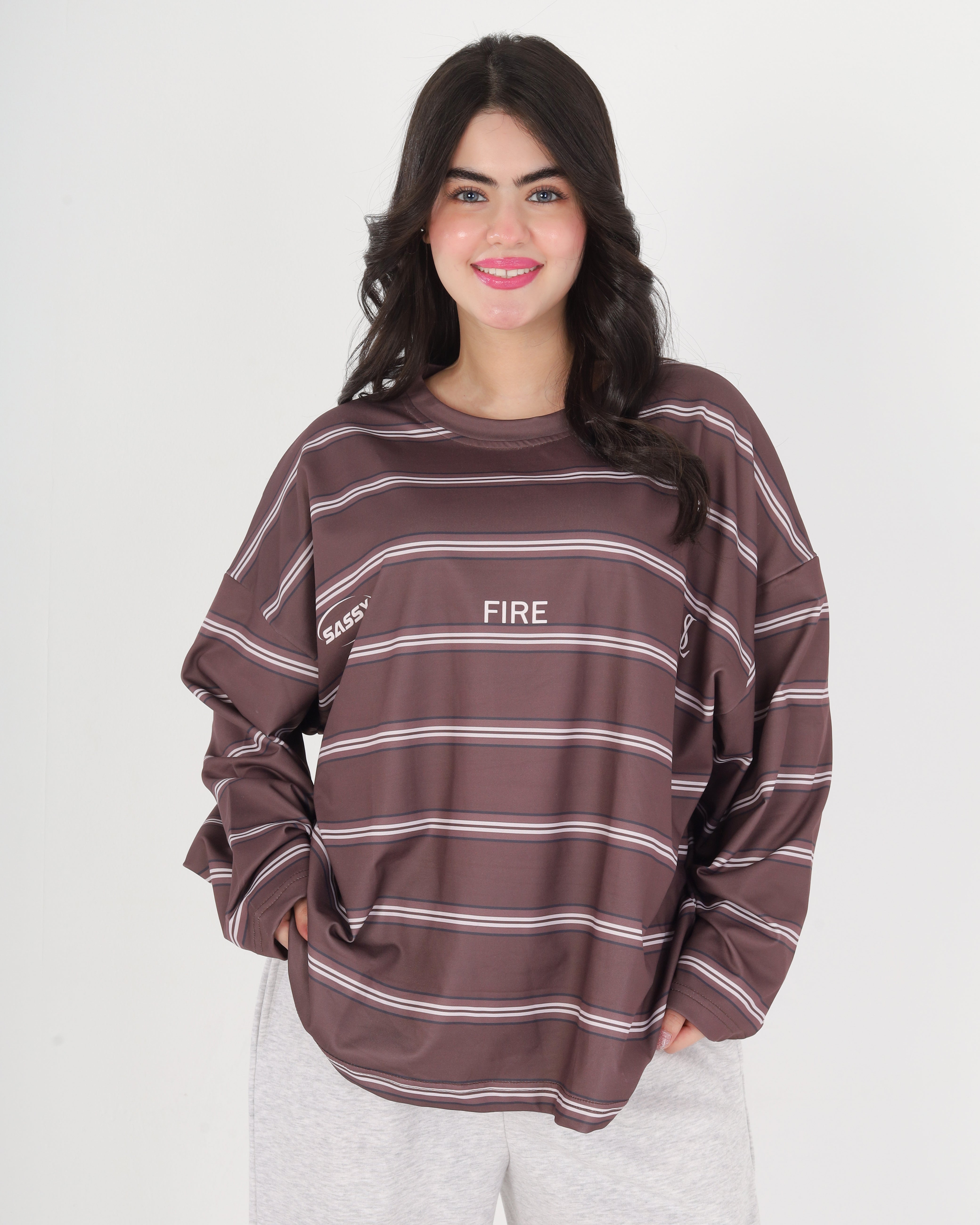 Trendy Striped Sweatshirt 2196241