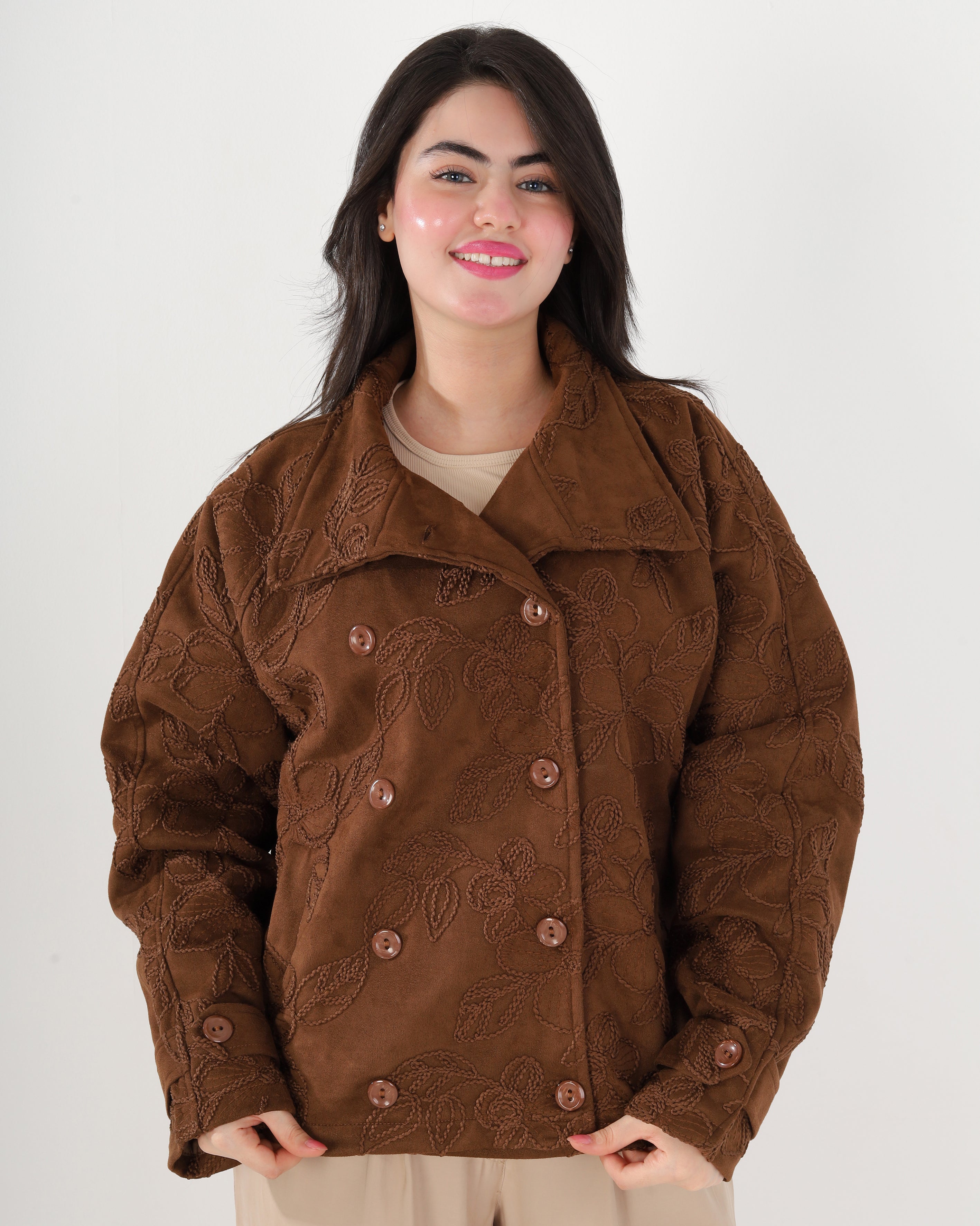 Embroidered Suede Jacket 2146/056