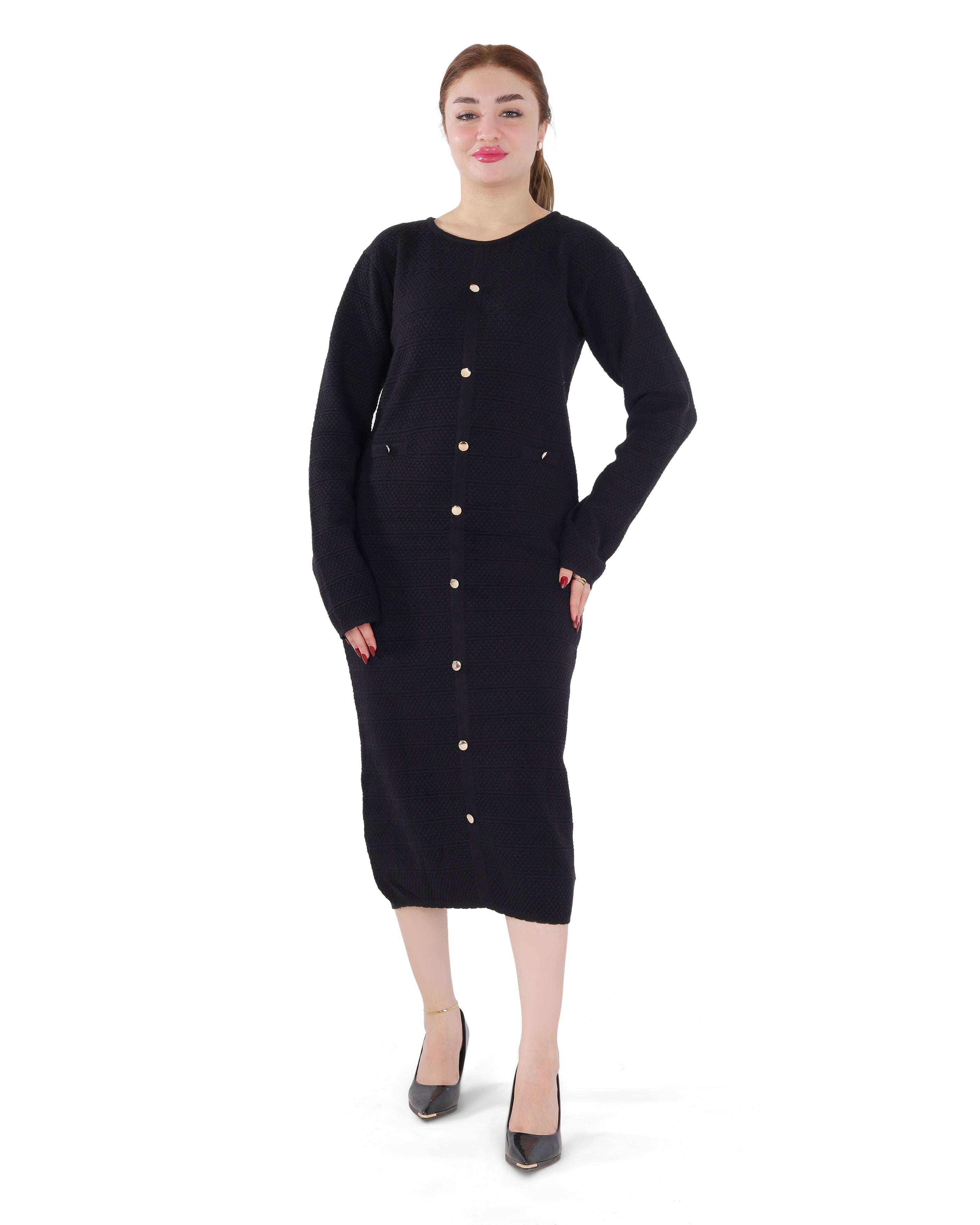 Midi Button-Detail Dress 2135/061