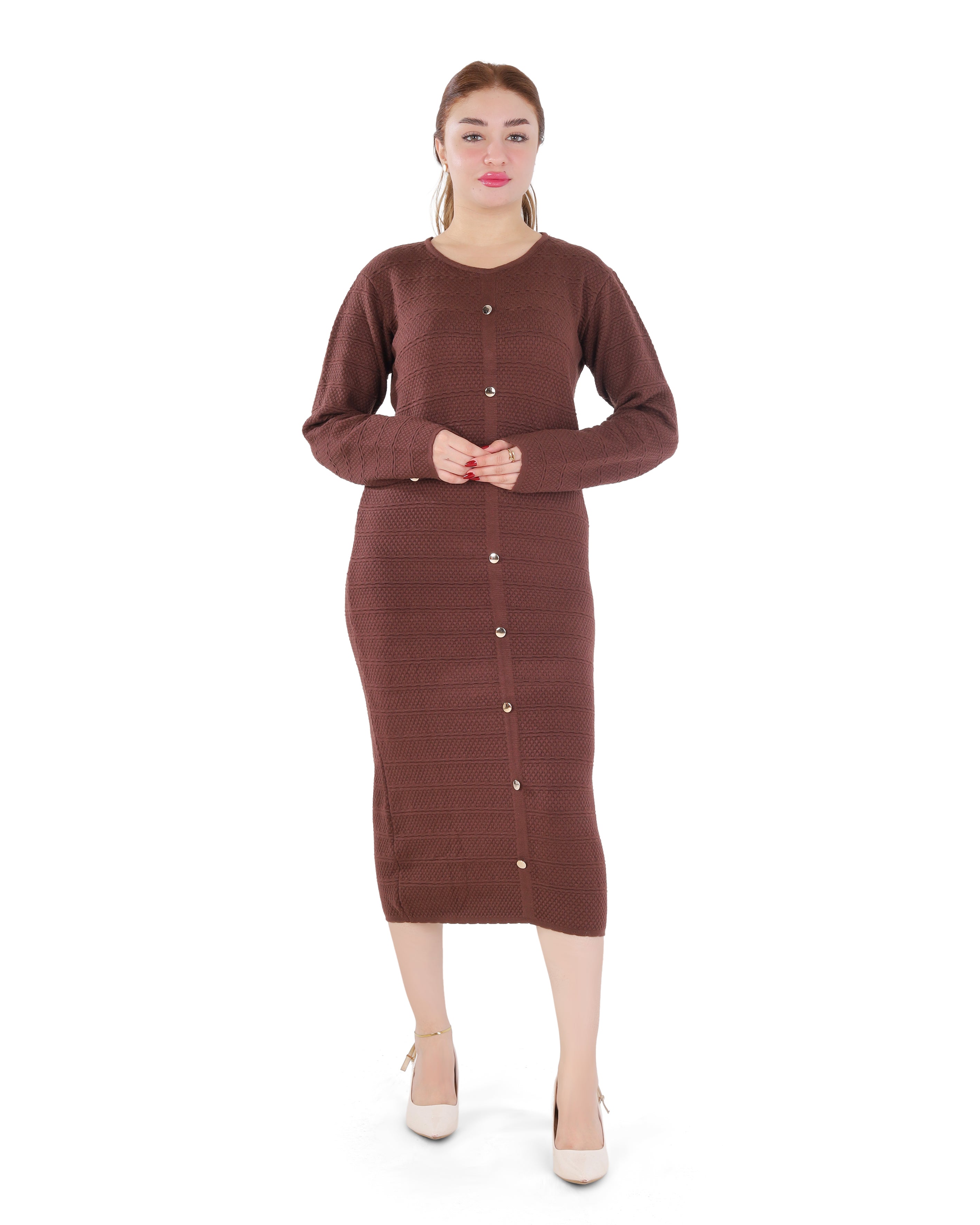 Midi Button-Detail Dress 2135/061