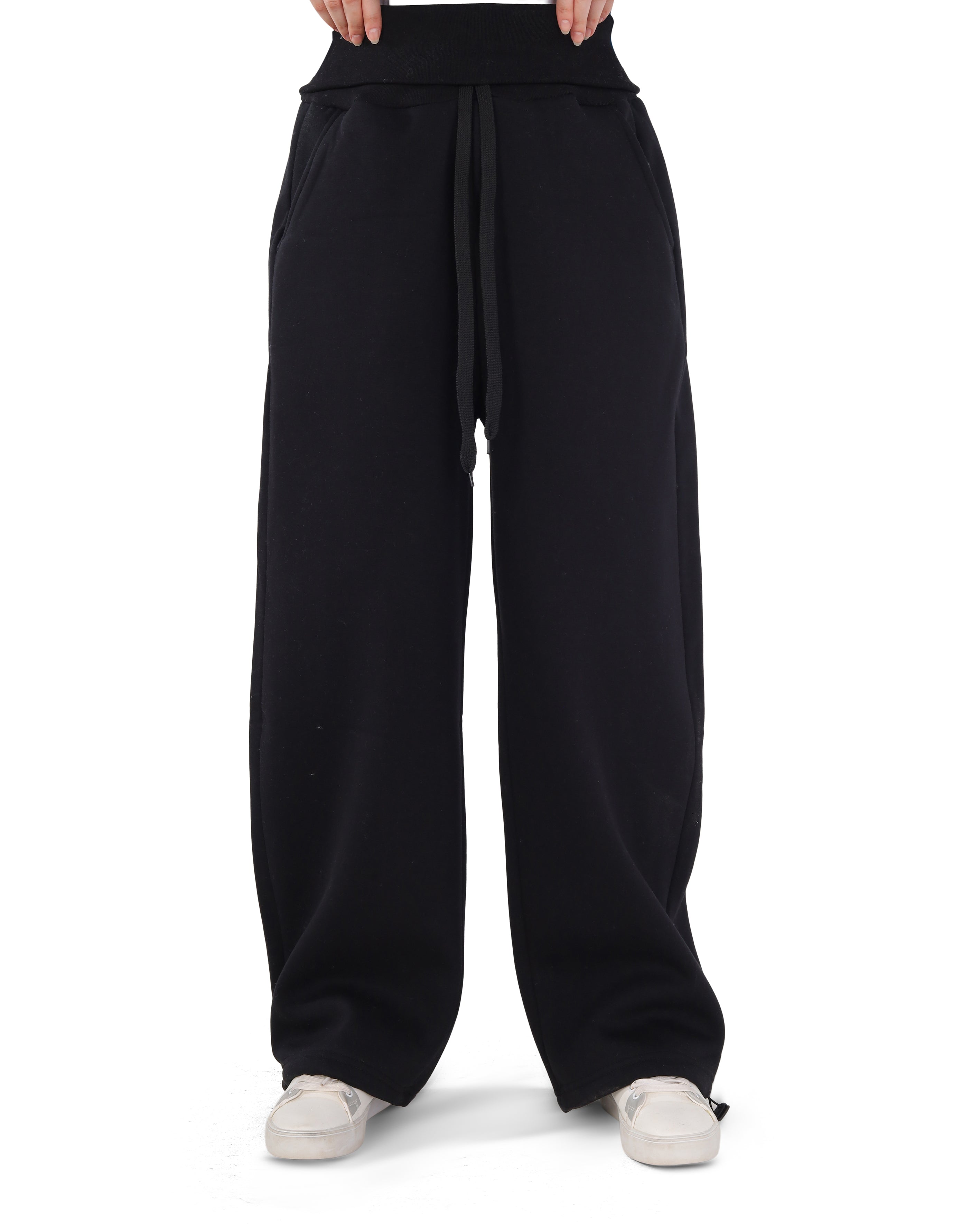 Trendy Melton Wide-Leg Sweatpants 2204110