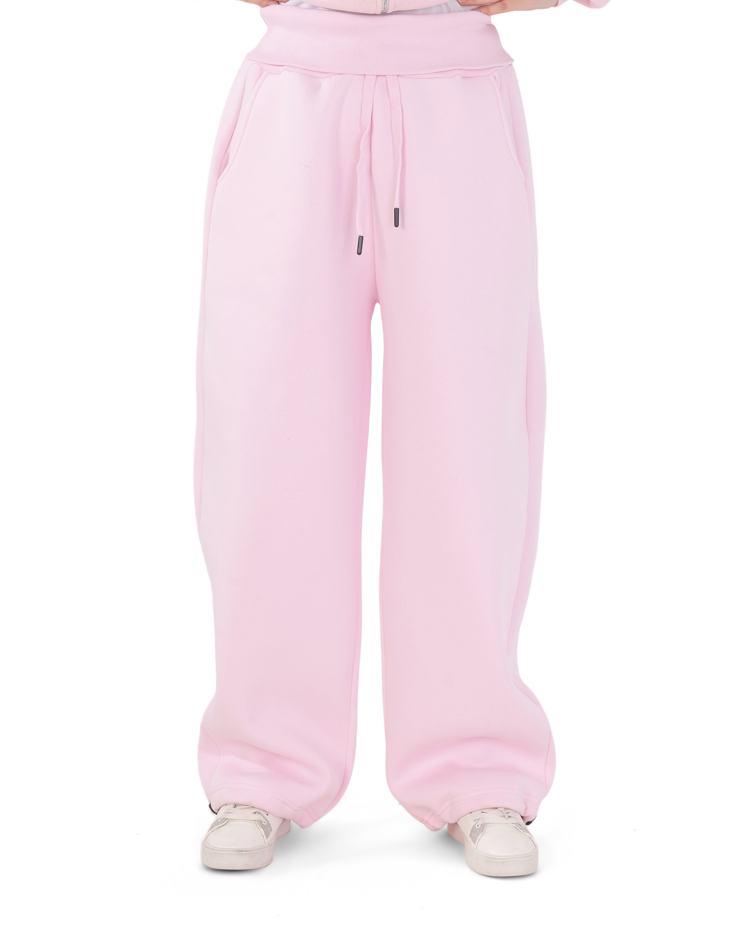 Trendy Melton Wide-Leg Sweatpants 2204110