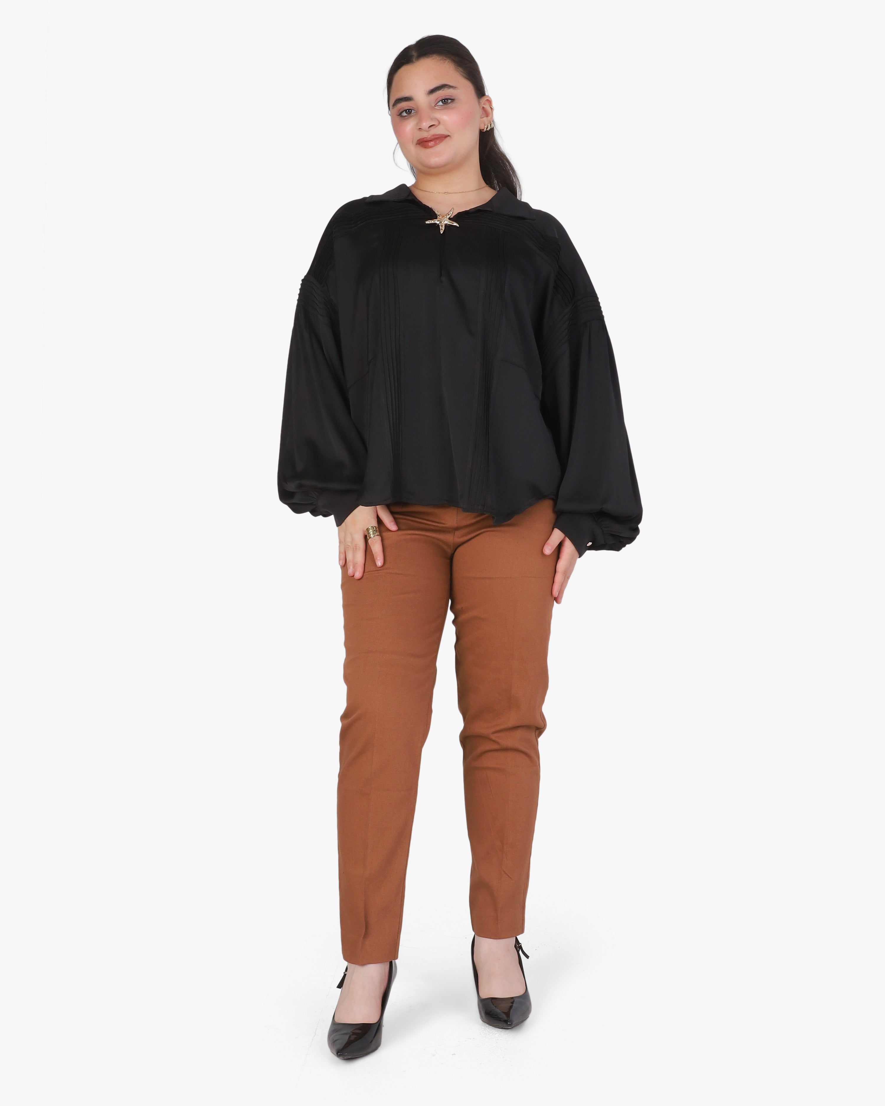 Oversized Blouse with Balloon Sleeves 2003/099/1