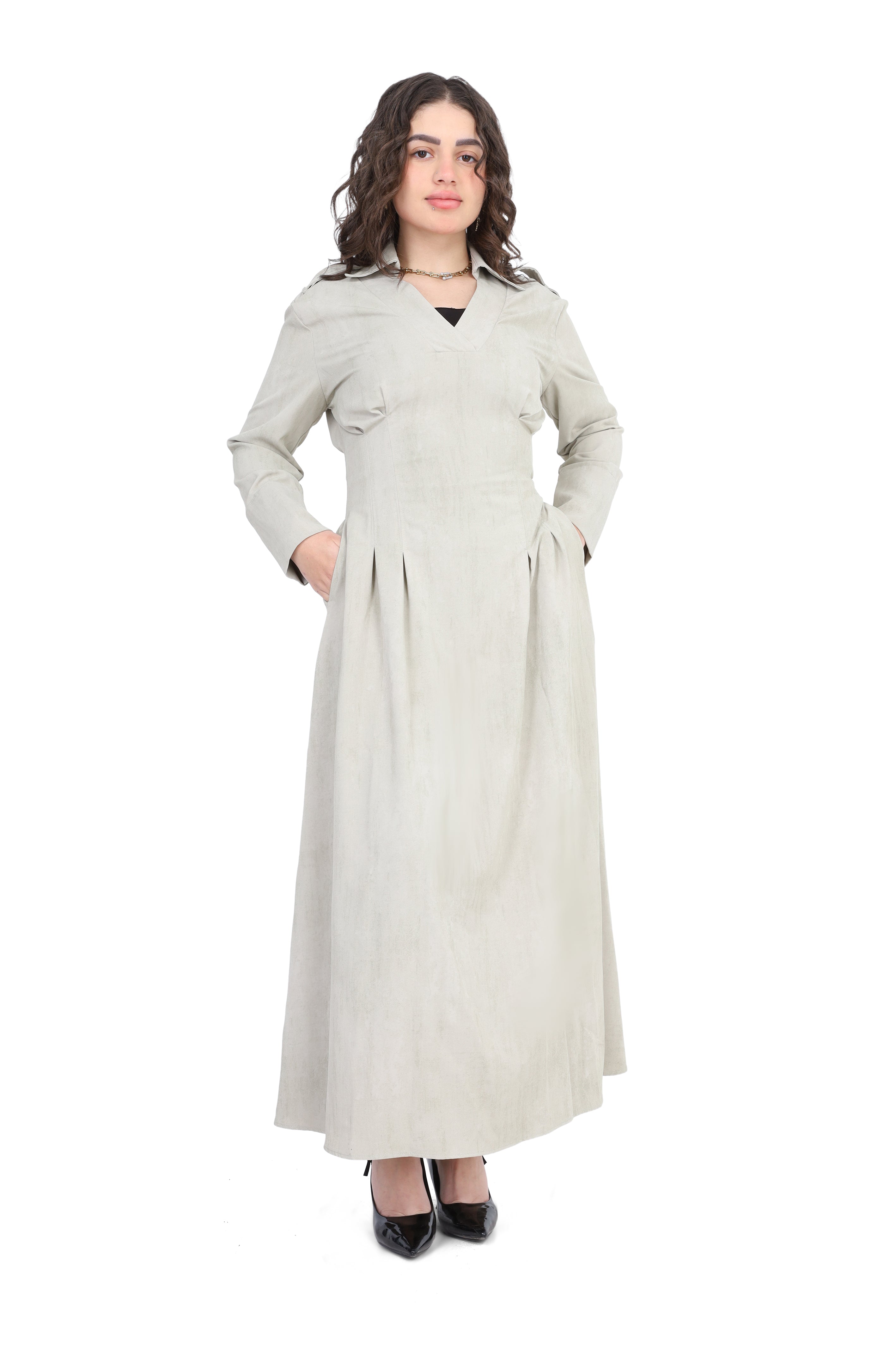 Maxi Dress with V-Neck s1514619/1