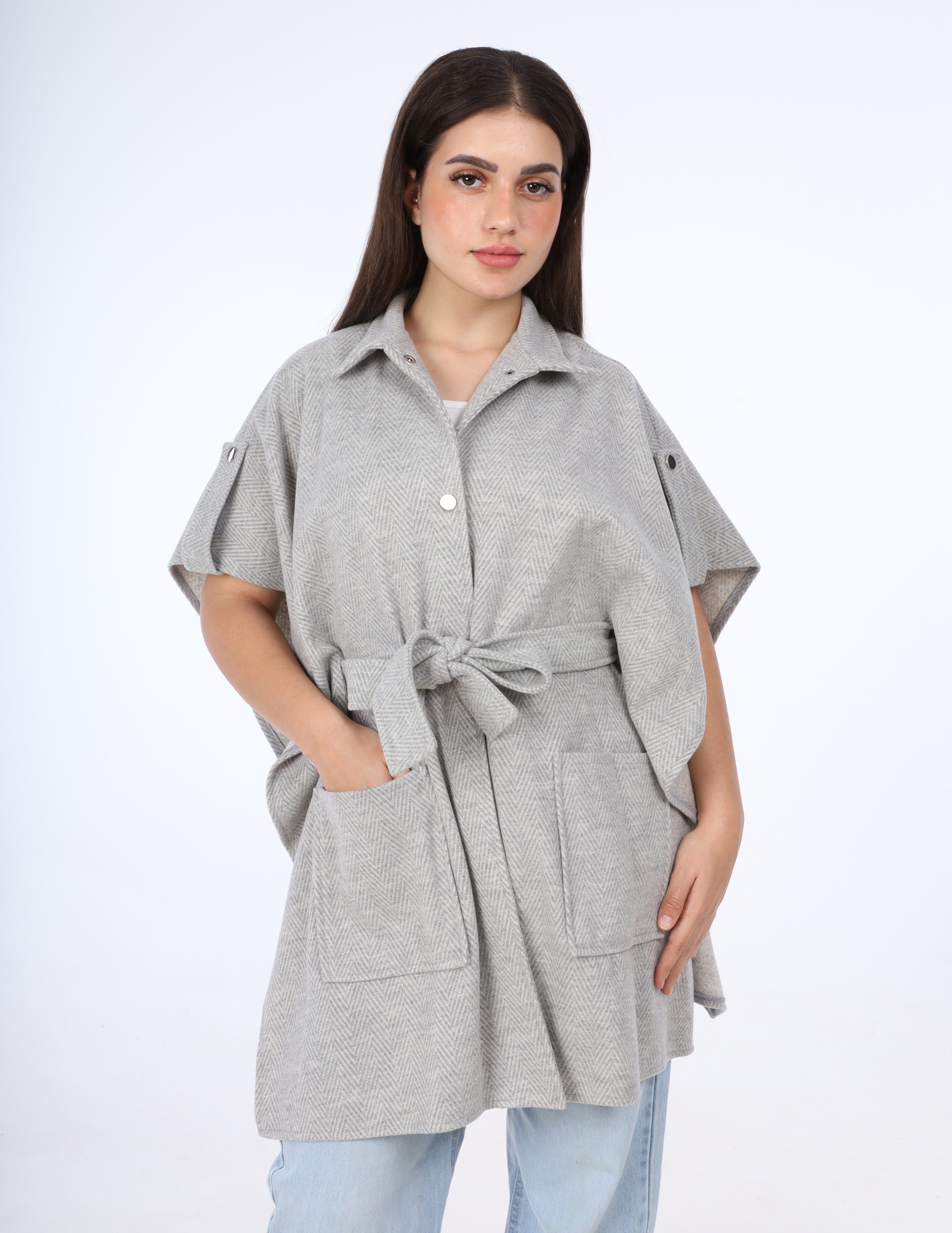 Cape Shirt with Belt w169170771
