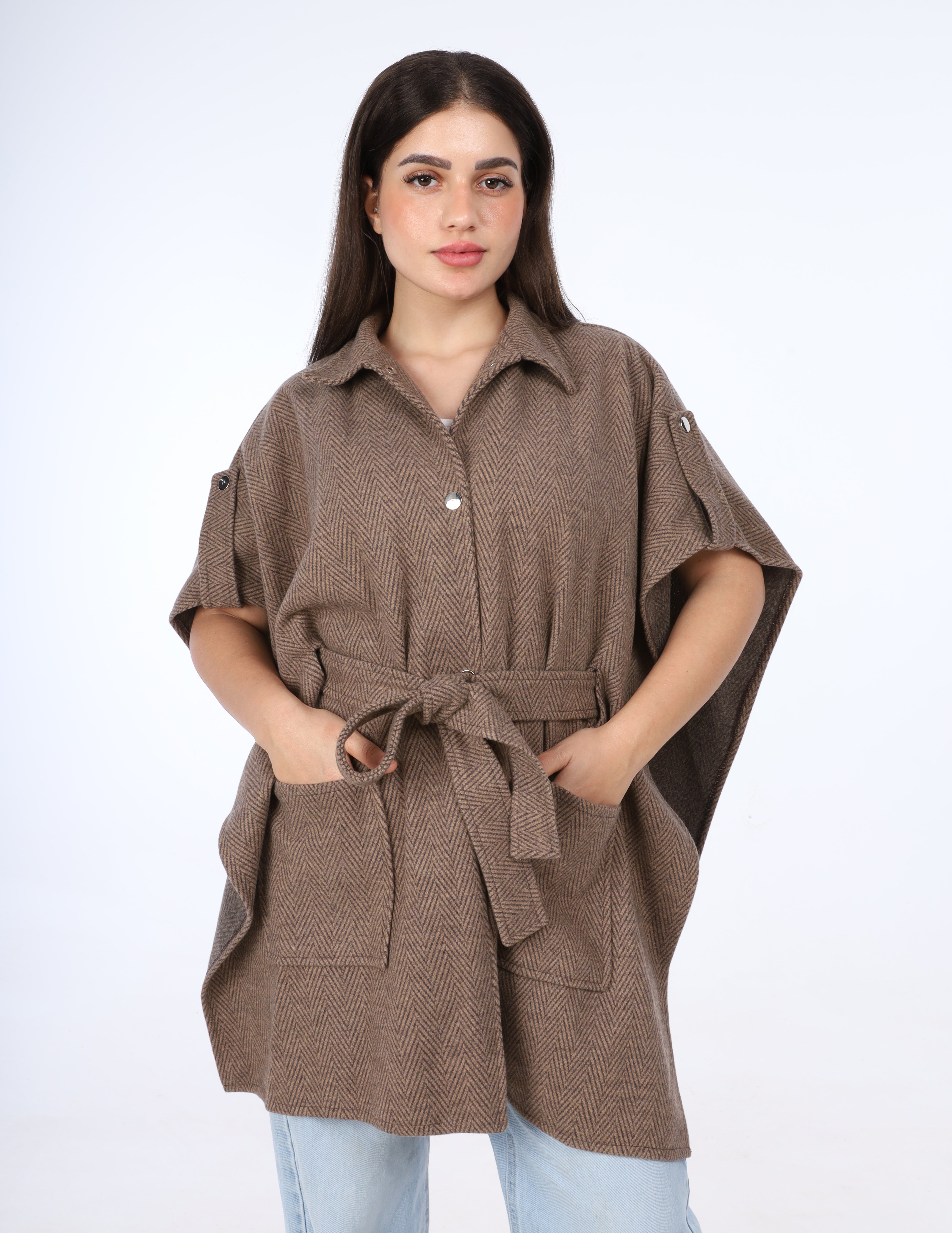 Cape Shirt with Belt w169170771