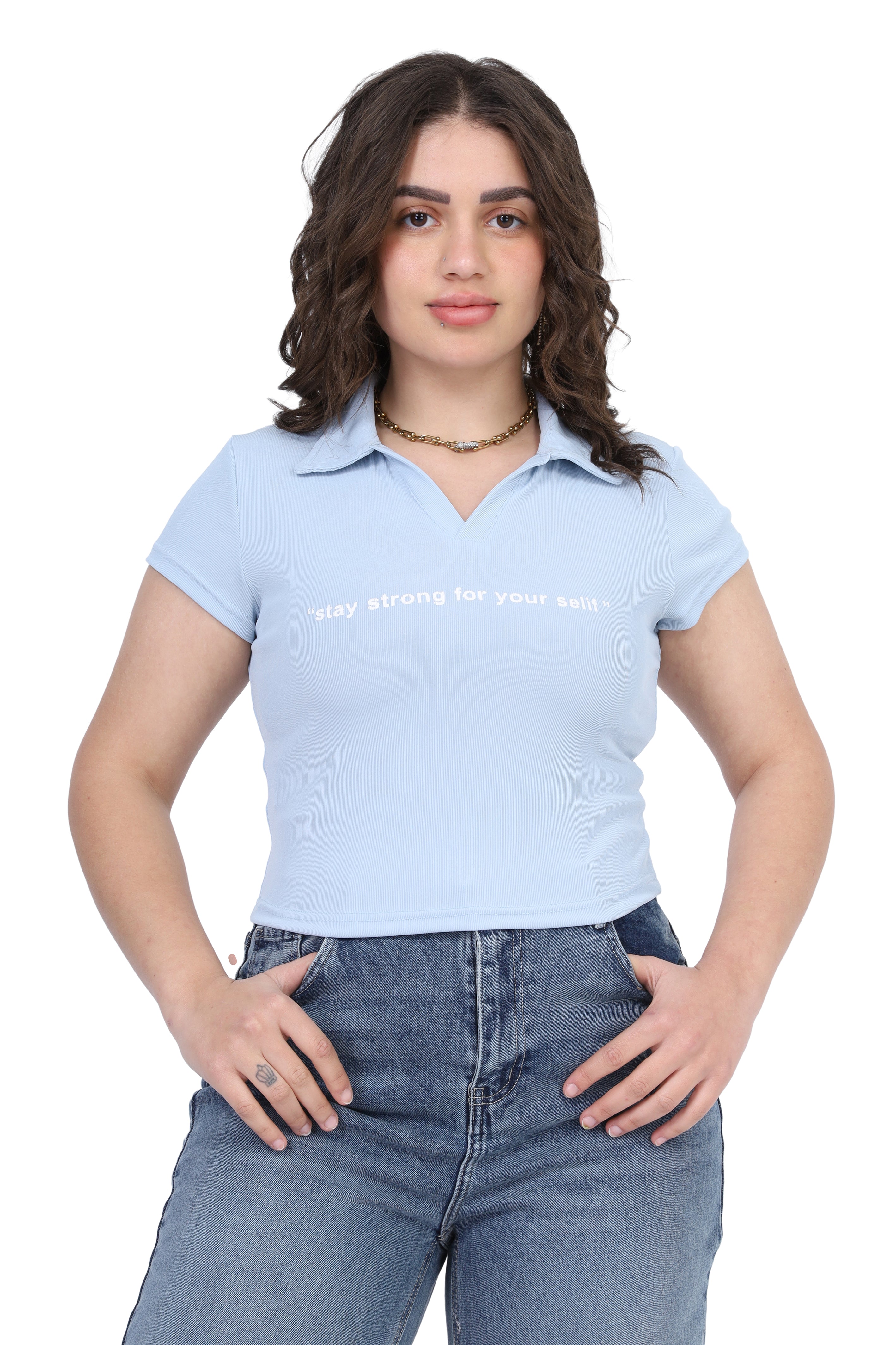 Cropped Half Sleeve T-Shirt s15013101