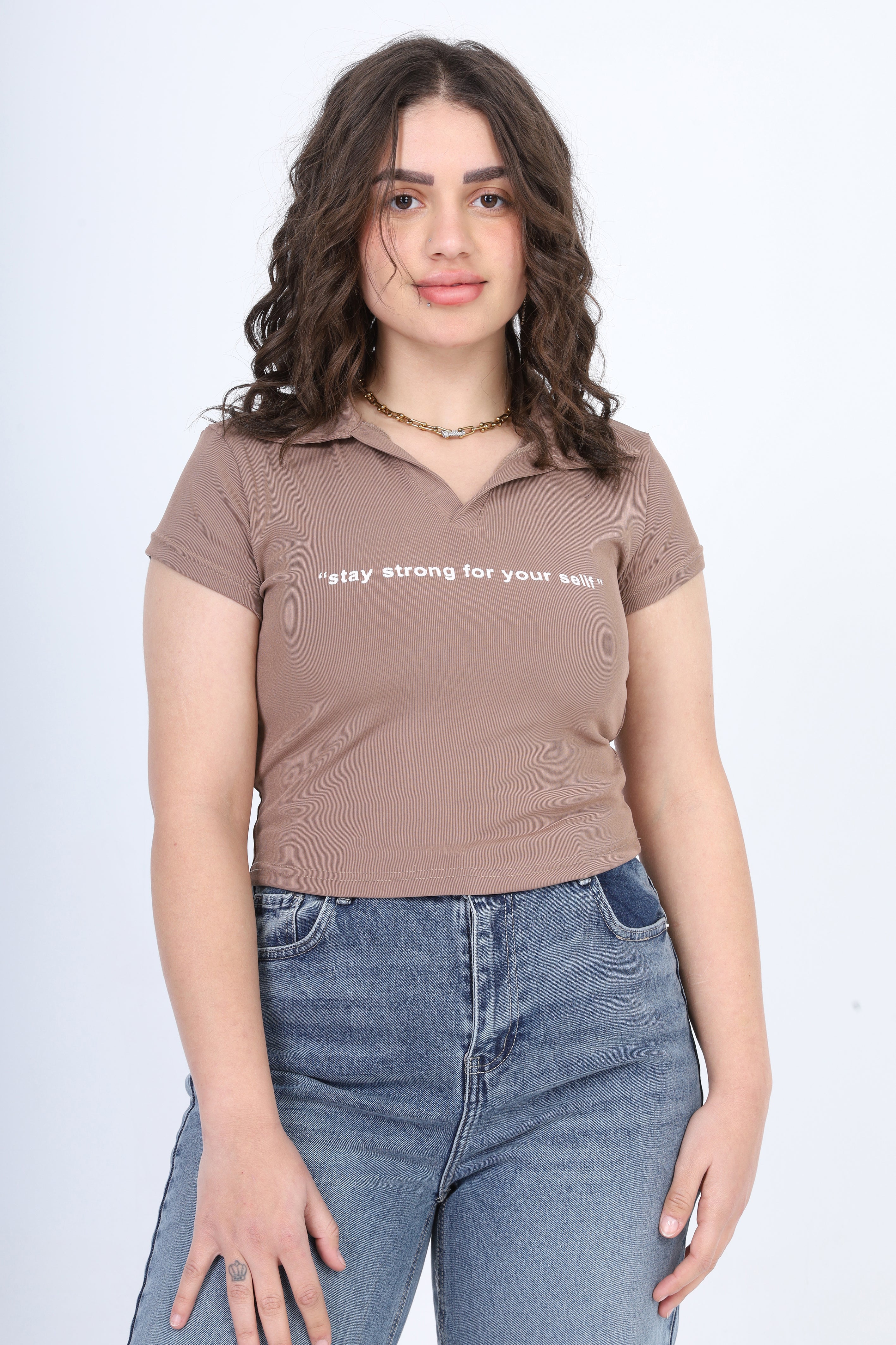 Cropped Half Sleeve T-Shirt s15013101