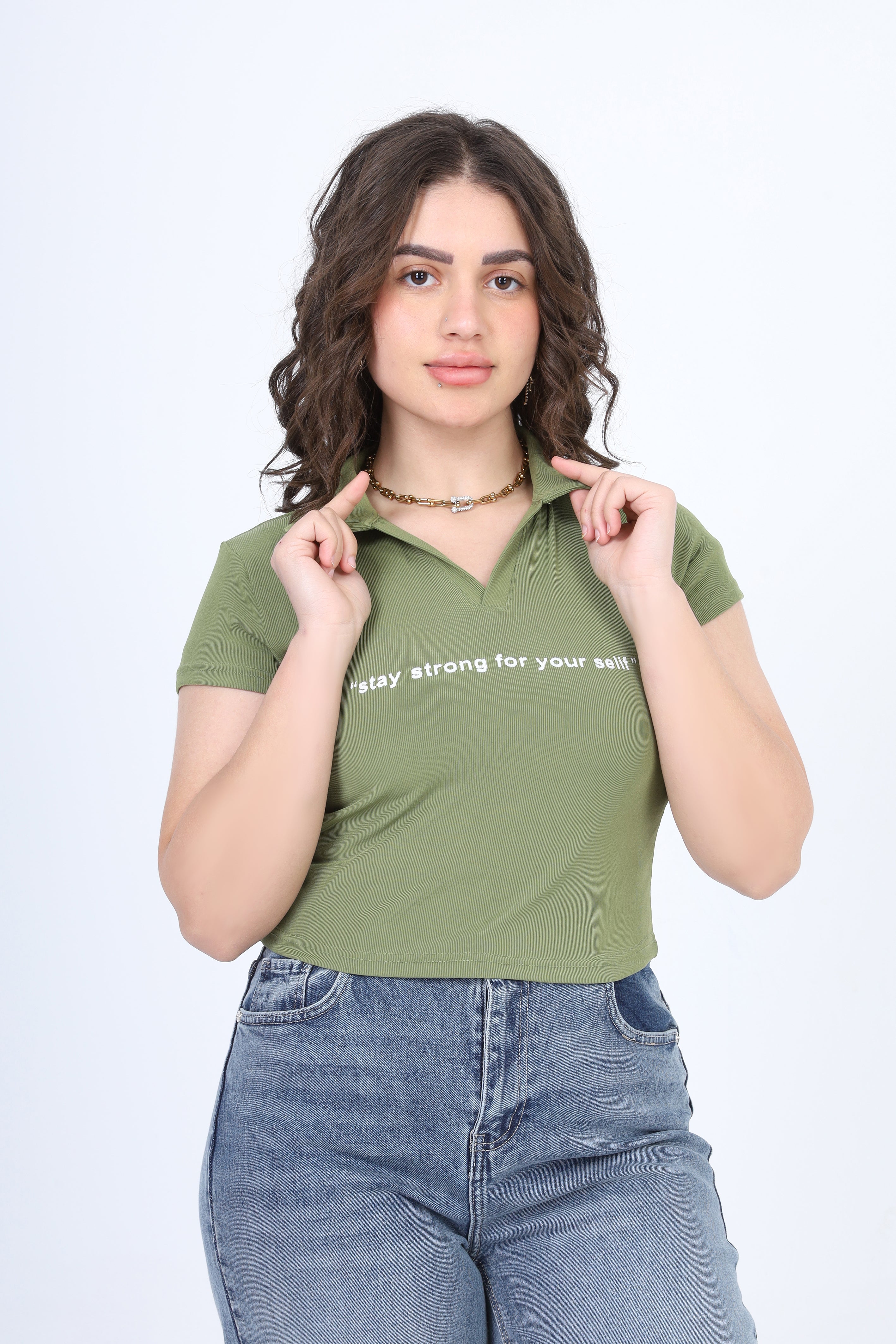 Cropped Half Sleeve T-Shirt s15013101